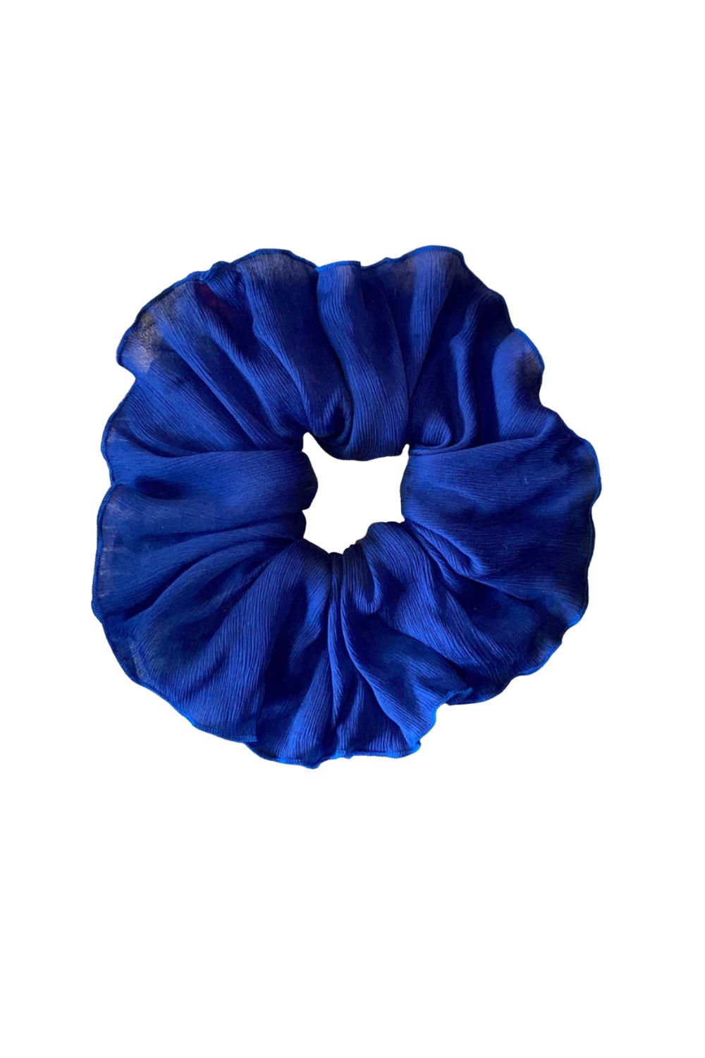 Gloria Silk Scrunchie in Blue Yoryu, $40. Photo / Supplied