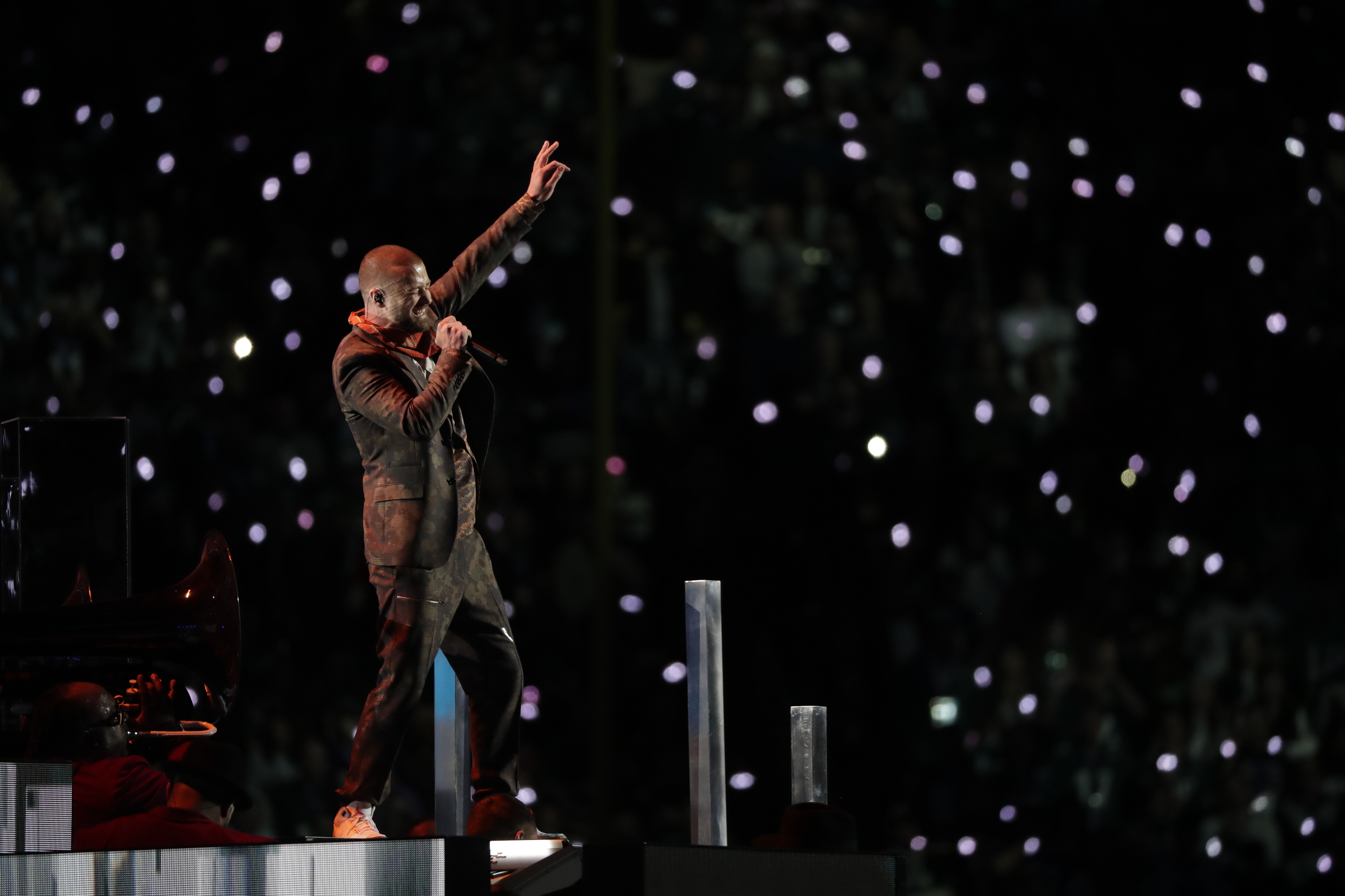Justin Timberlake performed many of his hits, including Sexy Back and Can't Stop the Feeling. Photo / AP