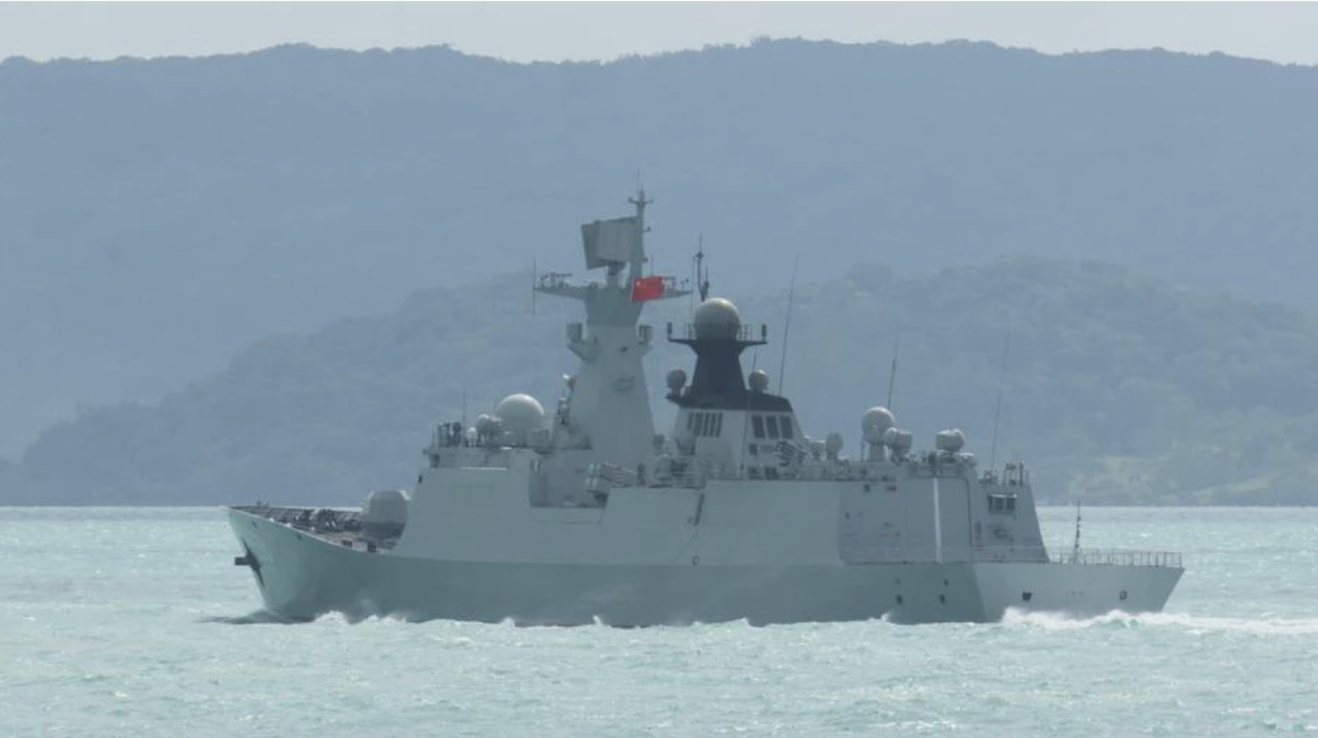 The Chinese Navy warships were spotted sailing southeast of Sydney. Photo / Australian Department of Defence