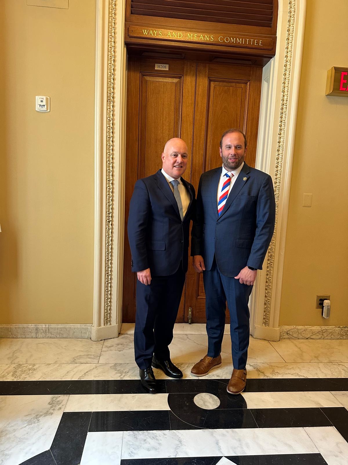PM Christopher Luxon met influential Republican Jason Smith during a visit to Washington DC in July.