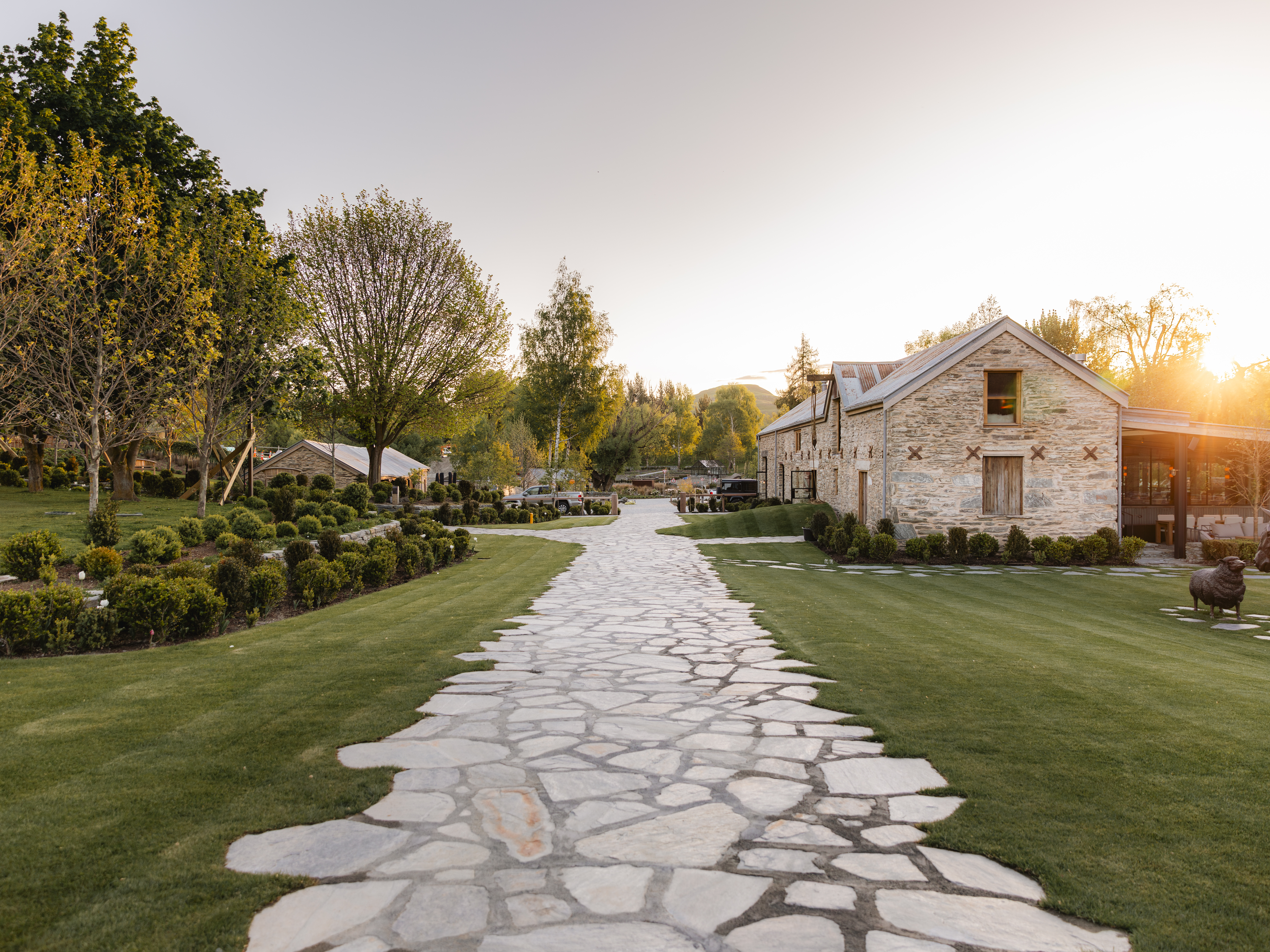 The stunning grounds at Ayrburn, Queenstown.
