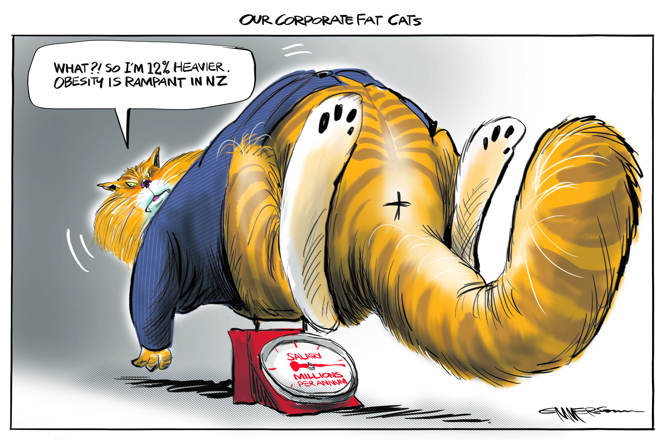 fat cat political cartoon