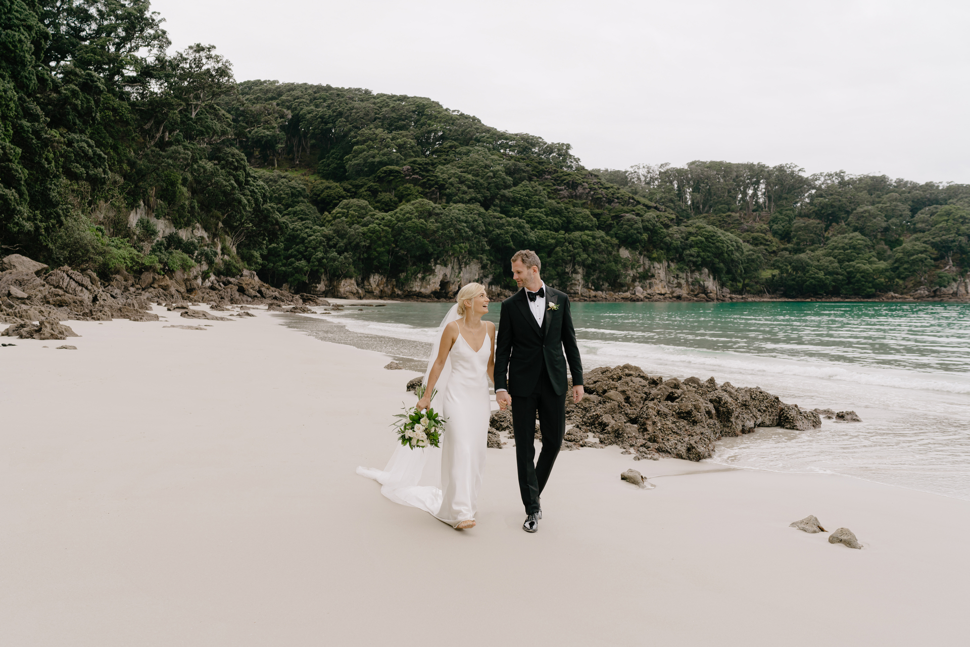 Mr & Mrs Expedition: Bridget Thackwray and Topher Richwhite on their wedding day. Photos / Danelle Bohane & Sean Beale