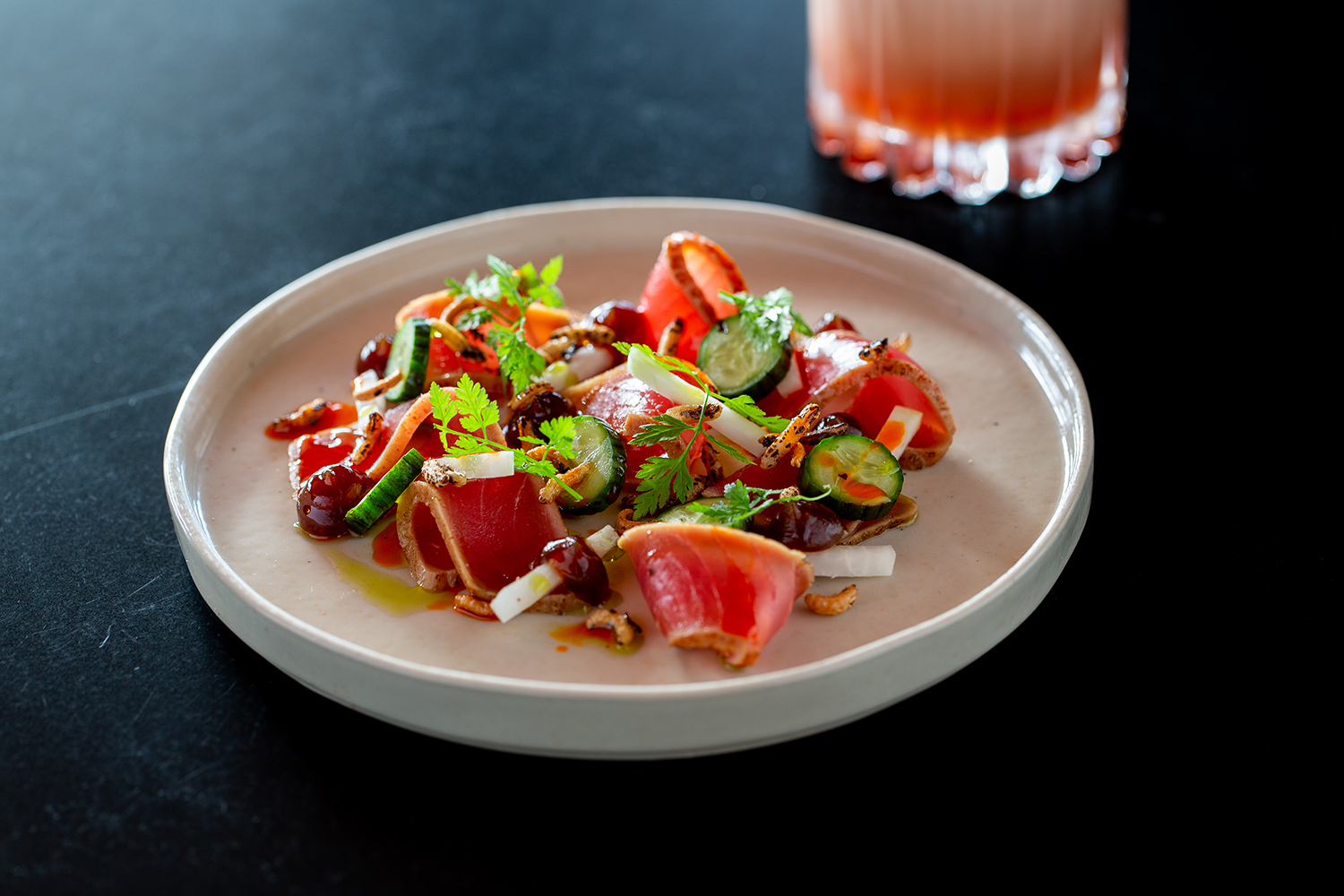 The seared tuna with ponzu dressing. Photo / Babiche Martens