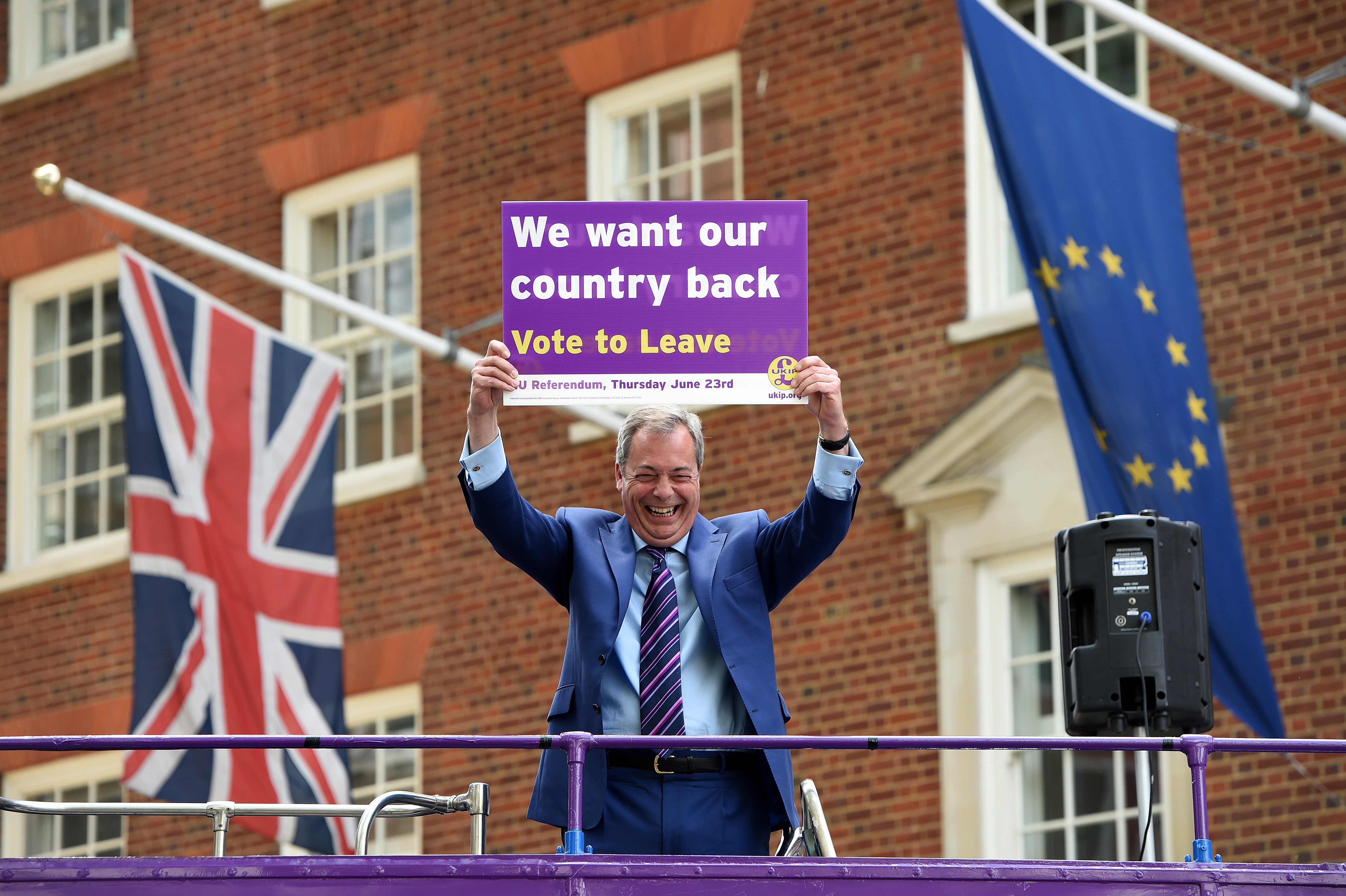 Even during the referendum campaign, the idea of Farage standing triumphant come June 24 appeared far-fetched. Photo / Getty Images