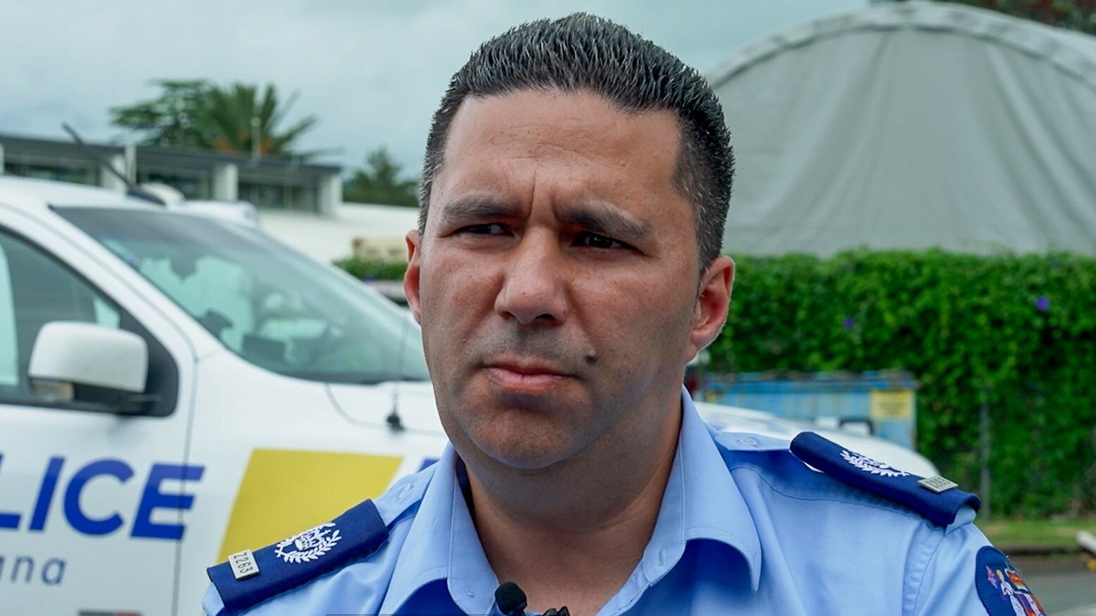 Senior Sergeant Clem Armstrong was struck in the head with a machete after he chose to tackle Peri to the ground rather than shoot. Photo / NZME