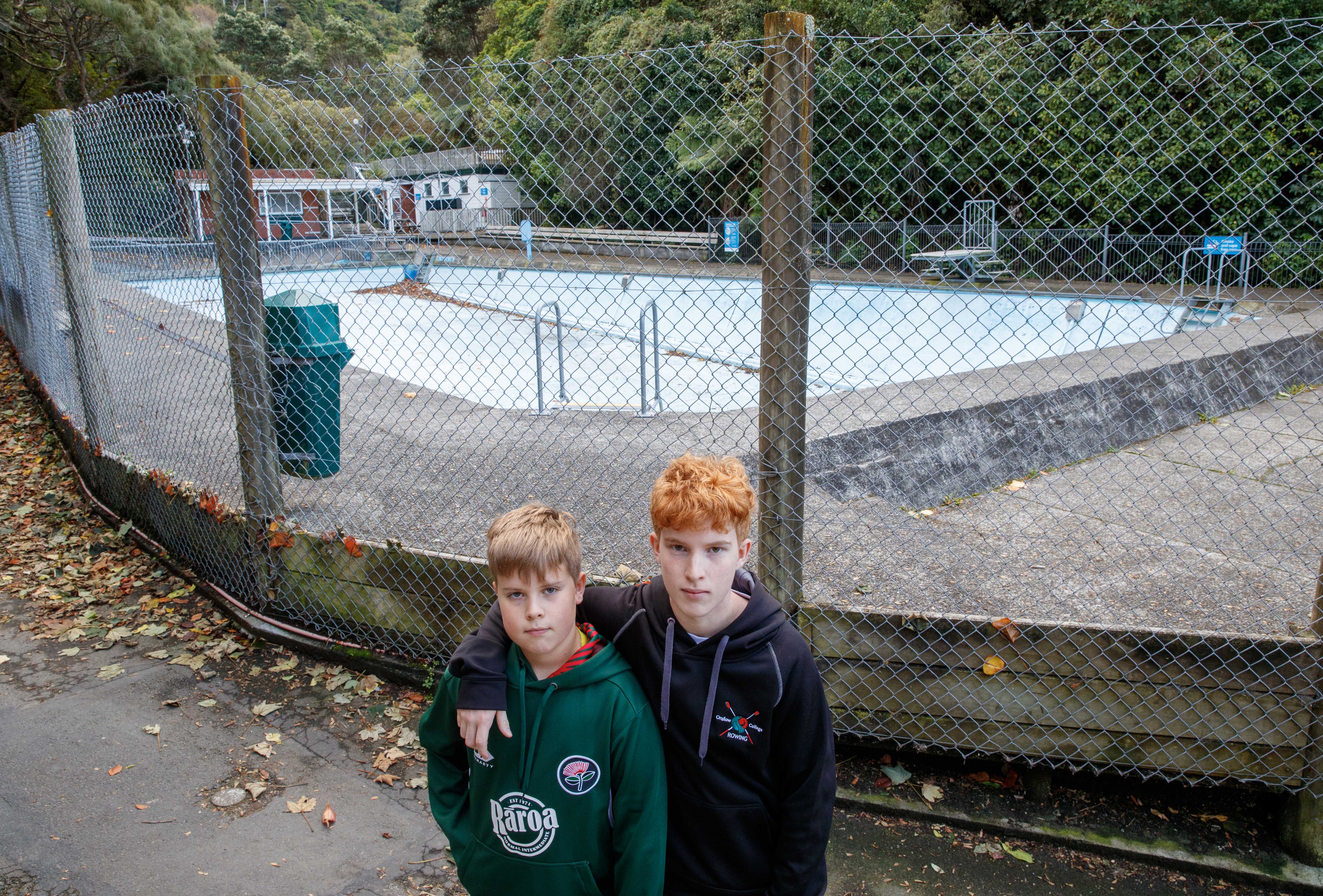 Alfie Picker and his brother Henry recently campaigned to save Khandallah Pool which is now back on the chopping block. Photo / Mark Mitchell  