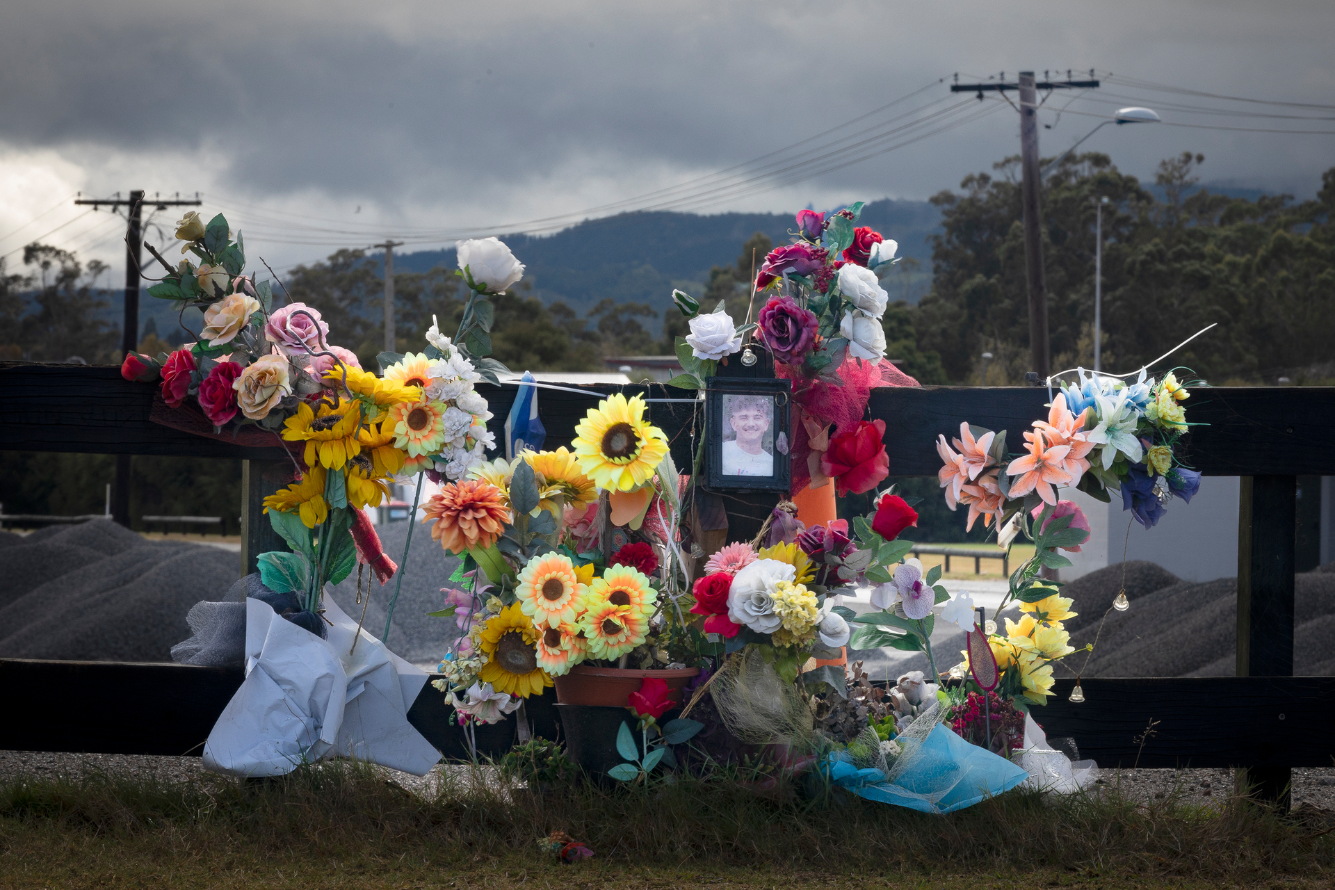 Tributes to Joshua Heath are left at the scene of the crash on October 2 last year. Photo / Andrew Warner