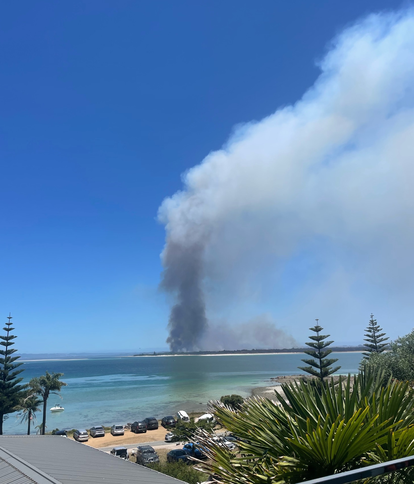 Photo taken from Rangiputa beach New Year's Day. Photo / Nick Jury