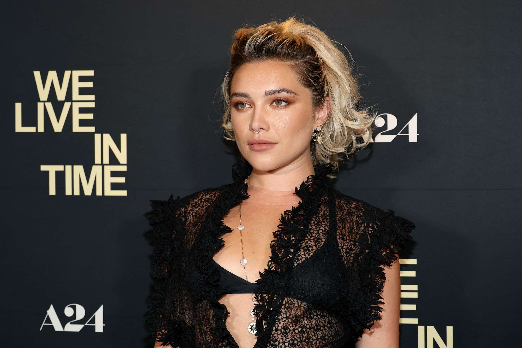 Florence Pugh attends A24's We Live in Time New York screening at Crosby Street Hotel on September  9. Photo / Getty Images