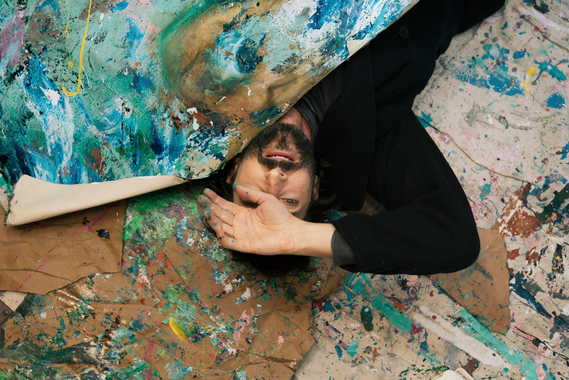 Adrien Brody at a studio in Brooklyn. Brody, 48, who won an Oscar nearly two decades ago for The Pianist, has recently returned to his first love, painting. Photo / Peter Fisher / The New York Times