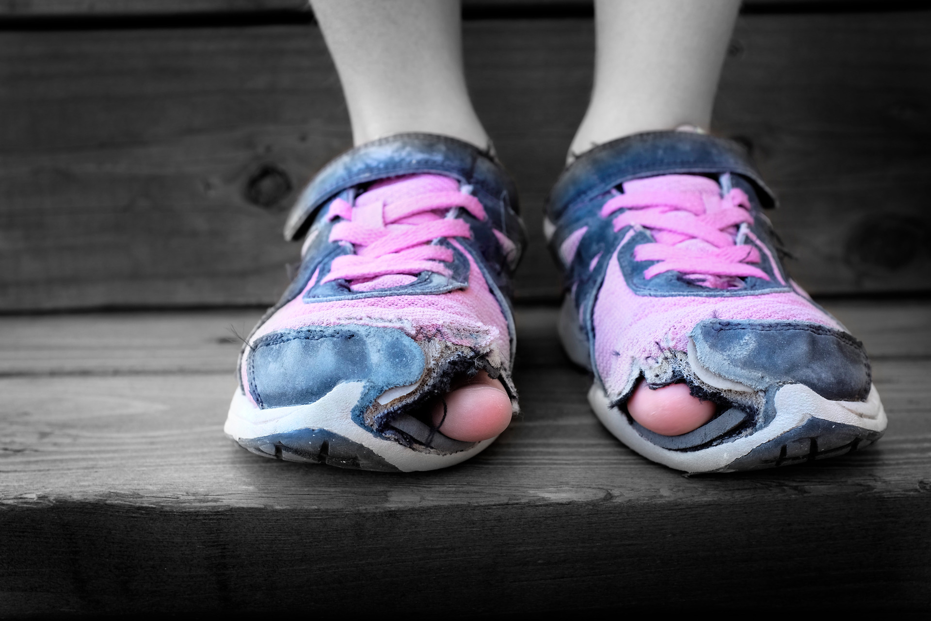 The number of kids whose households could not afford basic items - like a new pair of shoes - has remained the same in the last year of child poverty data - around 13 per cent. Photo / File