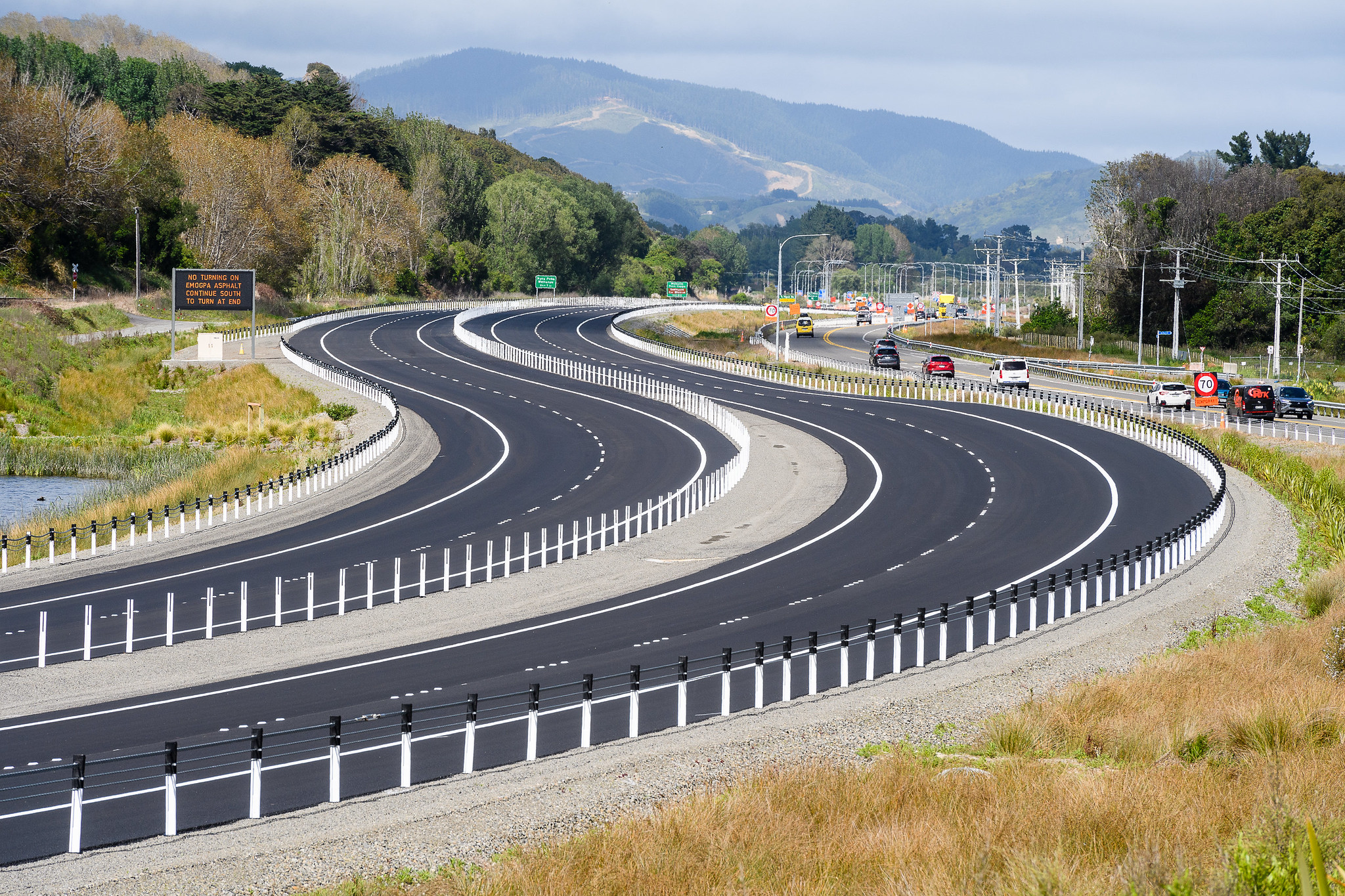 The southern end of the Peka Peka to Ōtaki expressway, which the Ōtaki to north of Levin road would connect to. Photo / Mark Coote