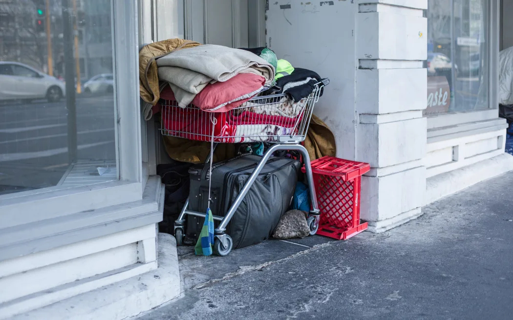 An Auckland woman saw council workers collecting rough sleepers' belongings. Photo / Luke McPake / RNZ