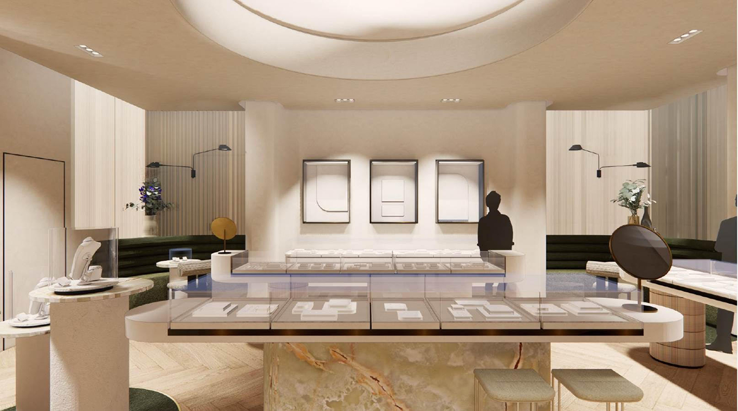 A render of a Michael Hill store as the brand undergoes a transformation.