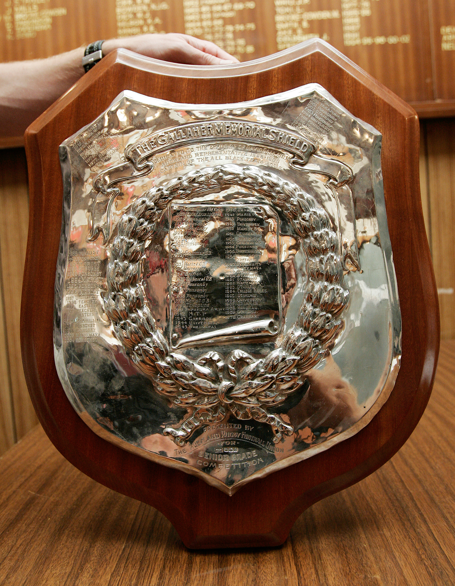 The Gallaher Shield. Photo / Chris Skelton