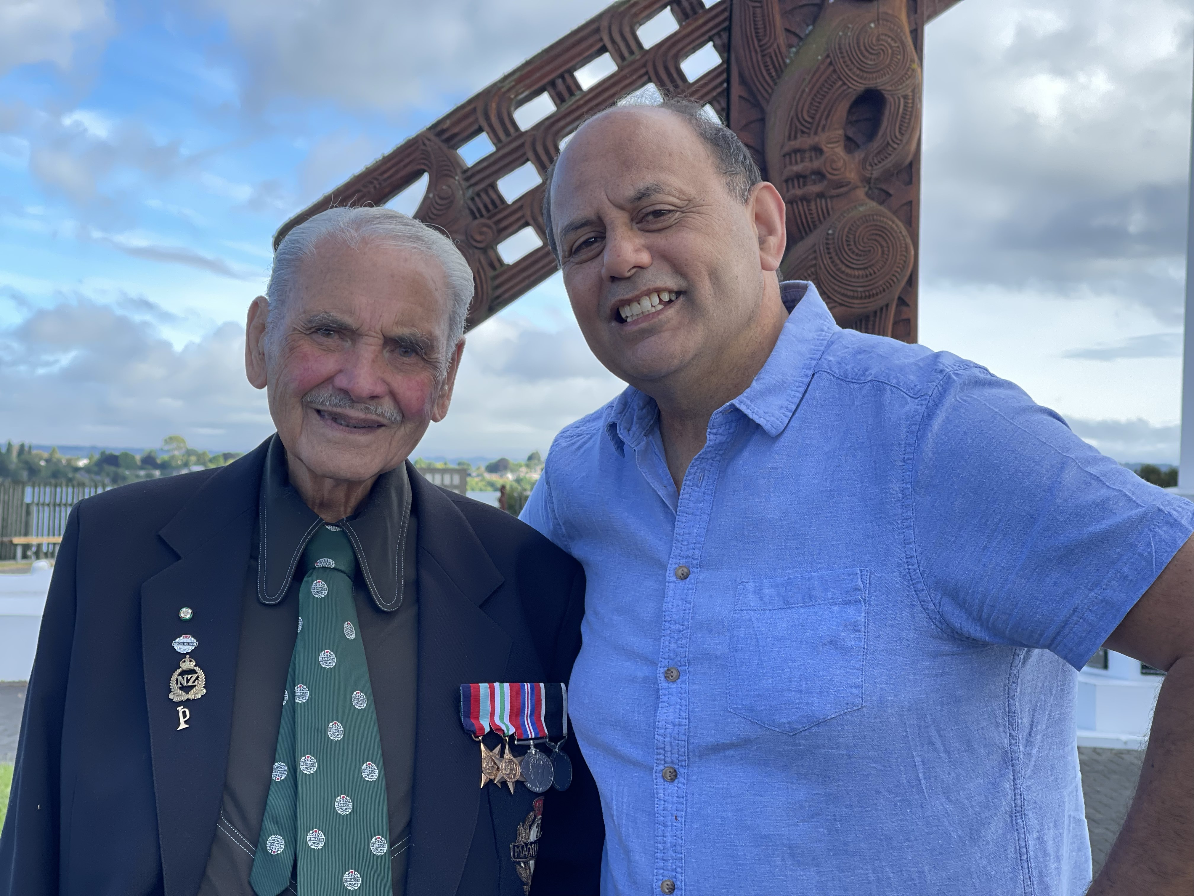 Tā Bom Gillies and Labour MP Willie Jackson. Photo / Supplied.
