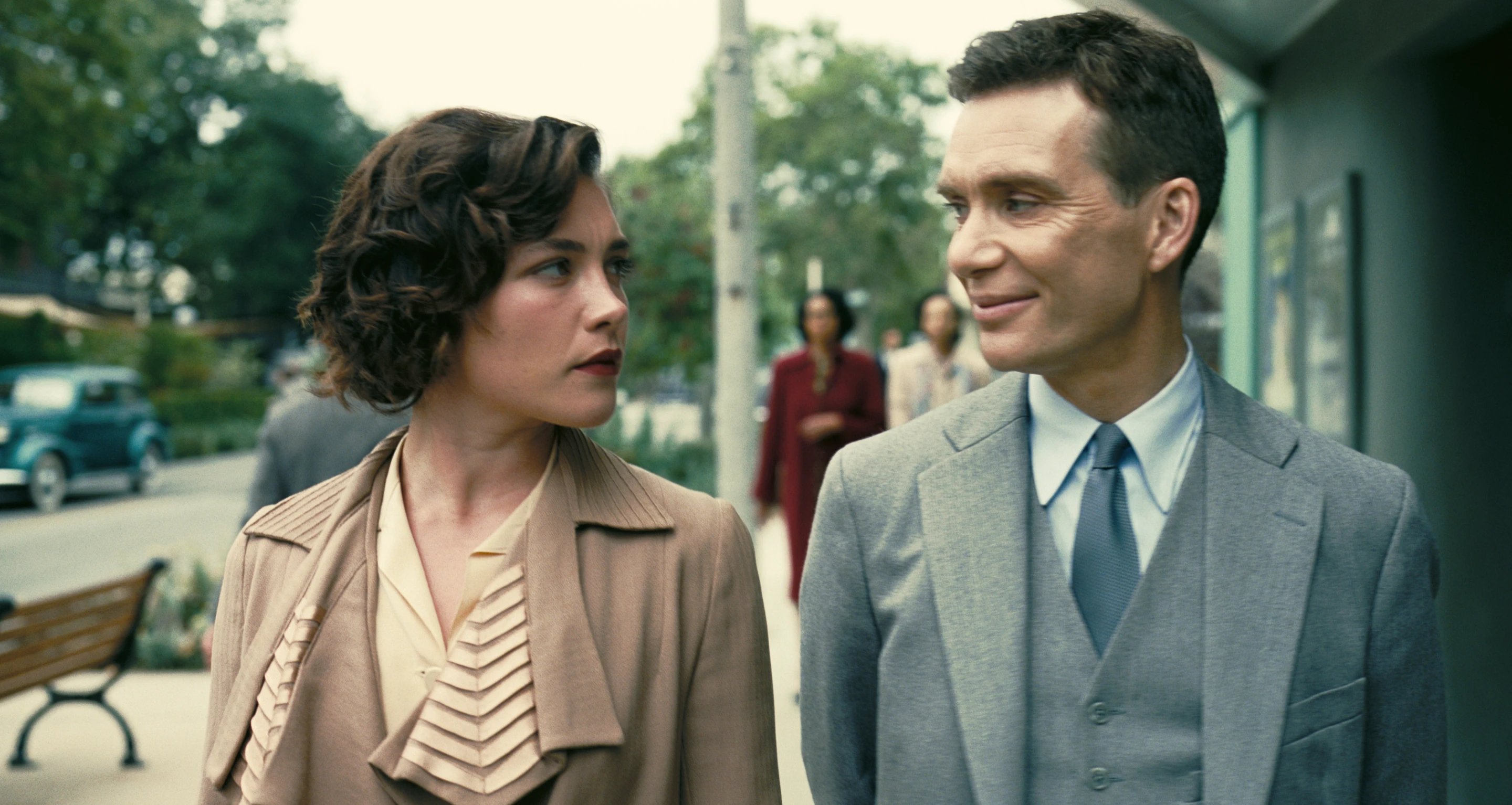 Florence Pugh as Jean Tatlock and Cillian Murphy as J. Robert Oppenheimer. Photo / Universal Pictures