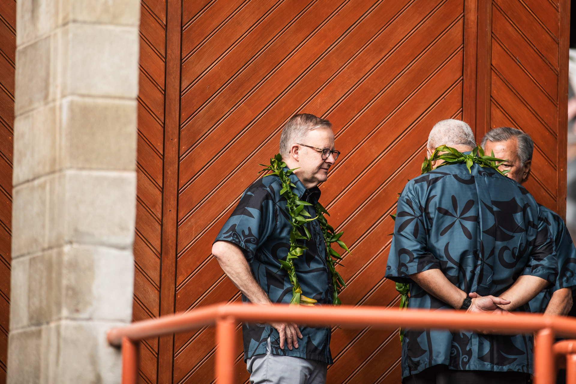 Australia PM Anthony Albanese with Fiji PM Frank Bainimarama and Pacific Islands Forum secretary-general Henry Puna ahead of Thursday's leaders' retreat in Suva. Photo / Samuel Rillstone (Pool-RNZ)