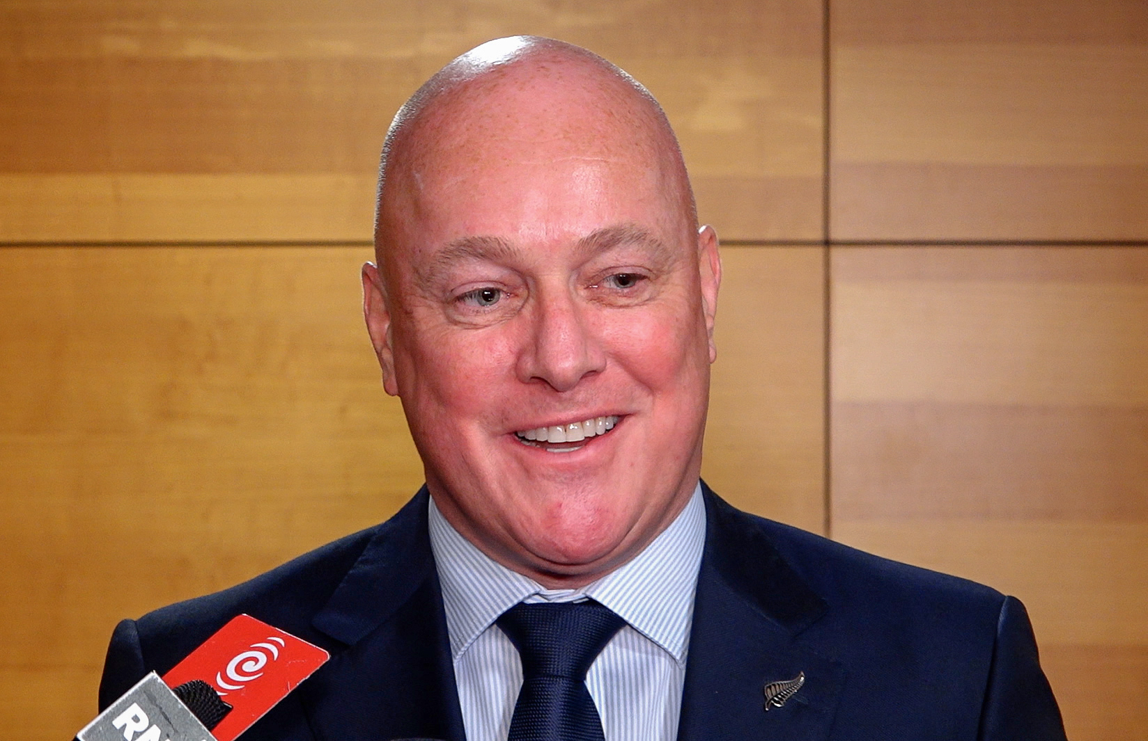 Prime Minister Christopher Luxon has had a dig at an Australian bank boss. Photo / Mark Mitchell