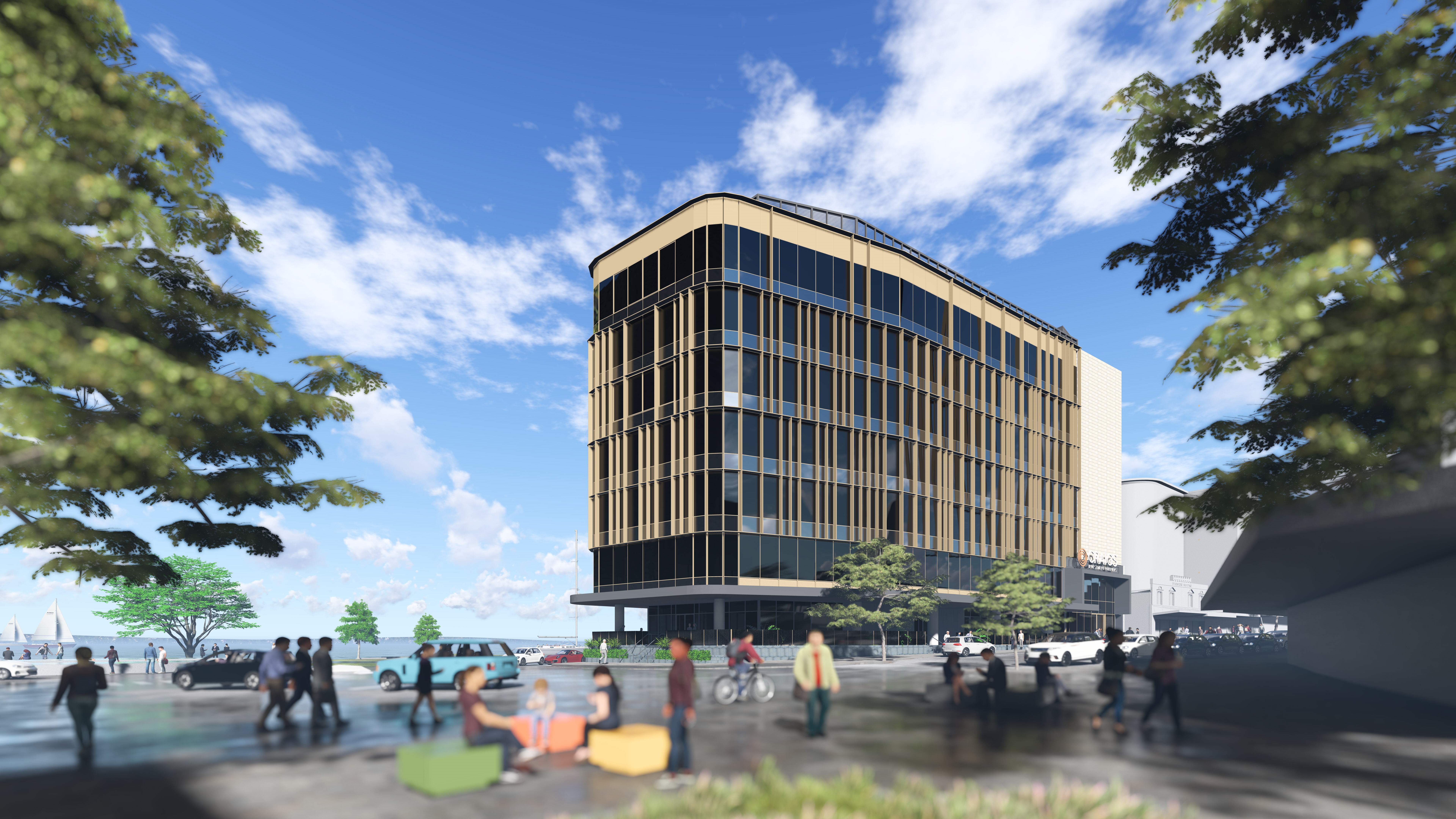 A design render of 2 Devonport Rd from Wingate Architects. 