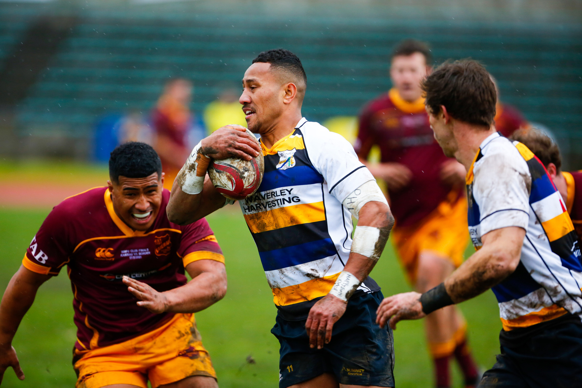 Club rugby in Whanganui as Kaierau take on Border at Cooks Gardens. Photo / Lewis Gardner