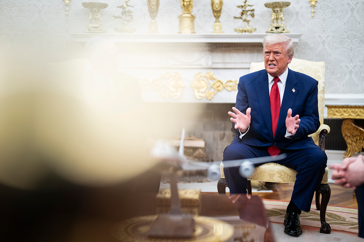 Democrats are now accusing Trump of “market manipulation.” Photo / Jabin Botsford, The Washington Post