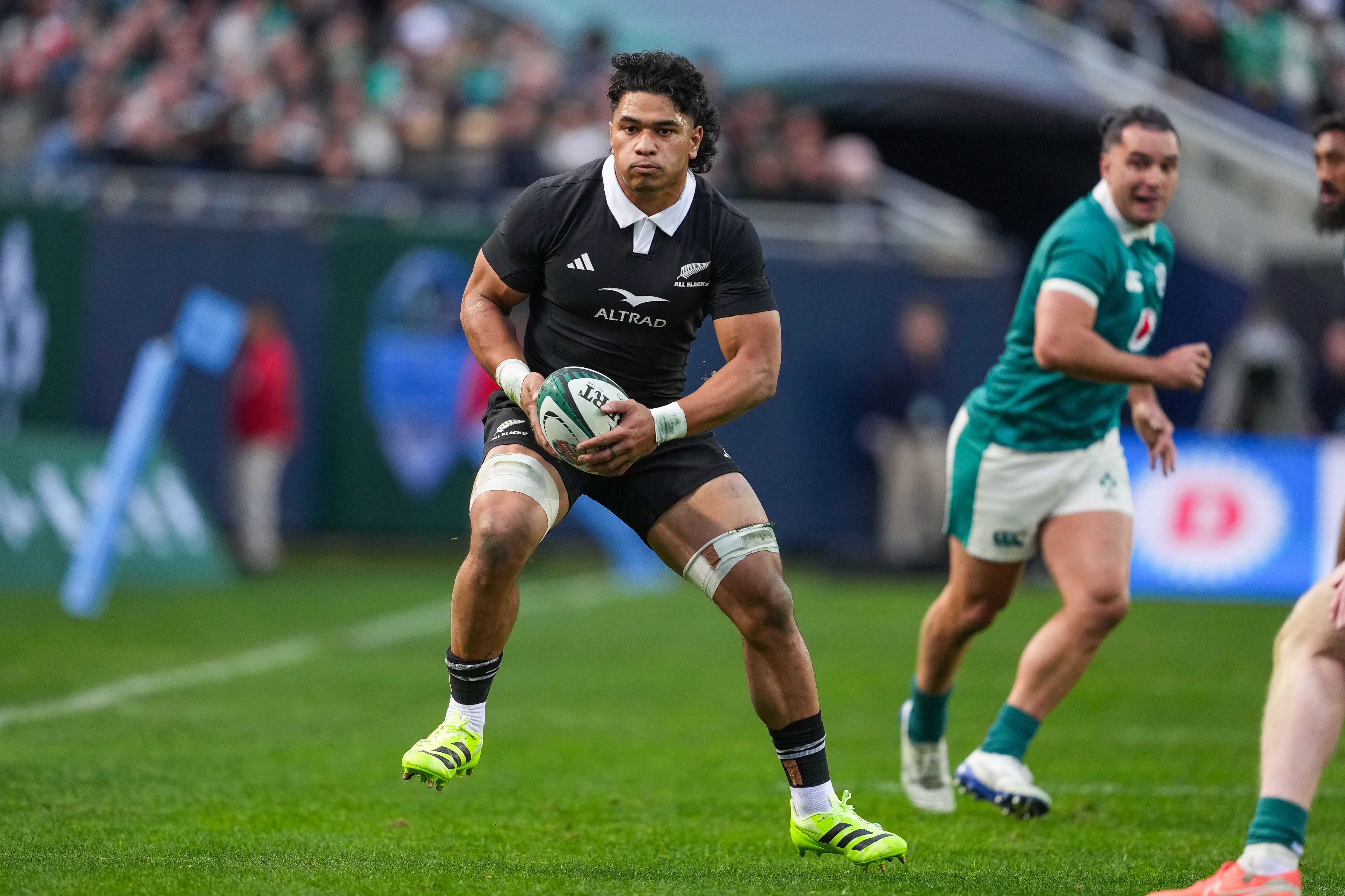 Wallace Sititi in action for the All Blacks against Ireland last year. Photo / Photosport