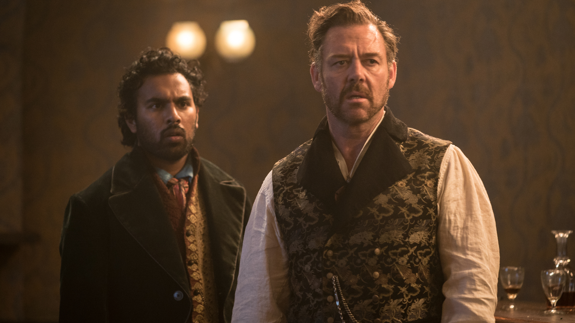 Márton Csókás, right, plays the violent Francis Carver in the new TV adaptation of The Luminaries.