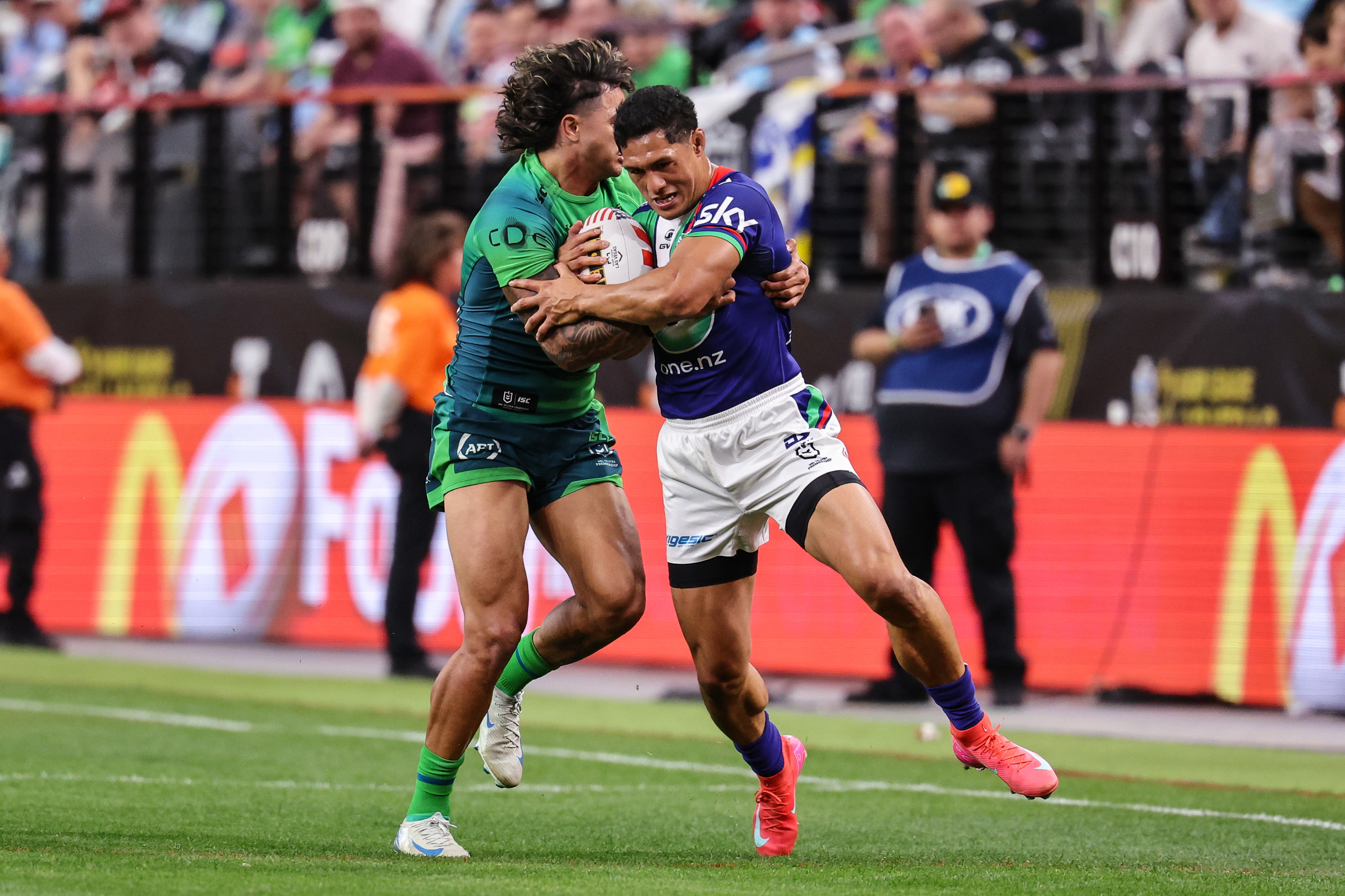 The Warriors were beaten by the Canberra Raiders in Las Vegas, the United States. Photo / Photosport