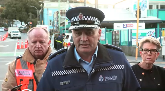 Acting Wellington District Commander Inspector Dion Bennett says the scene search at Loafers Lodge will take several days to complete. Photo / NZME