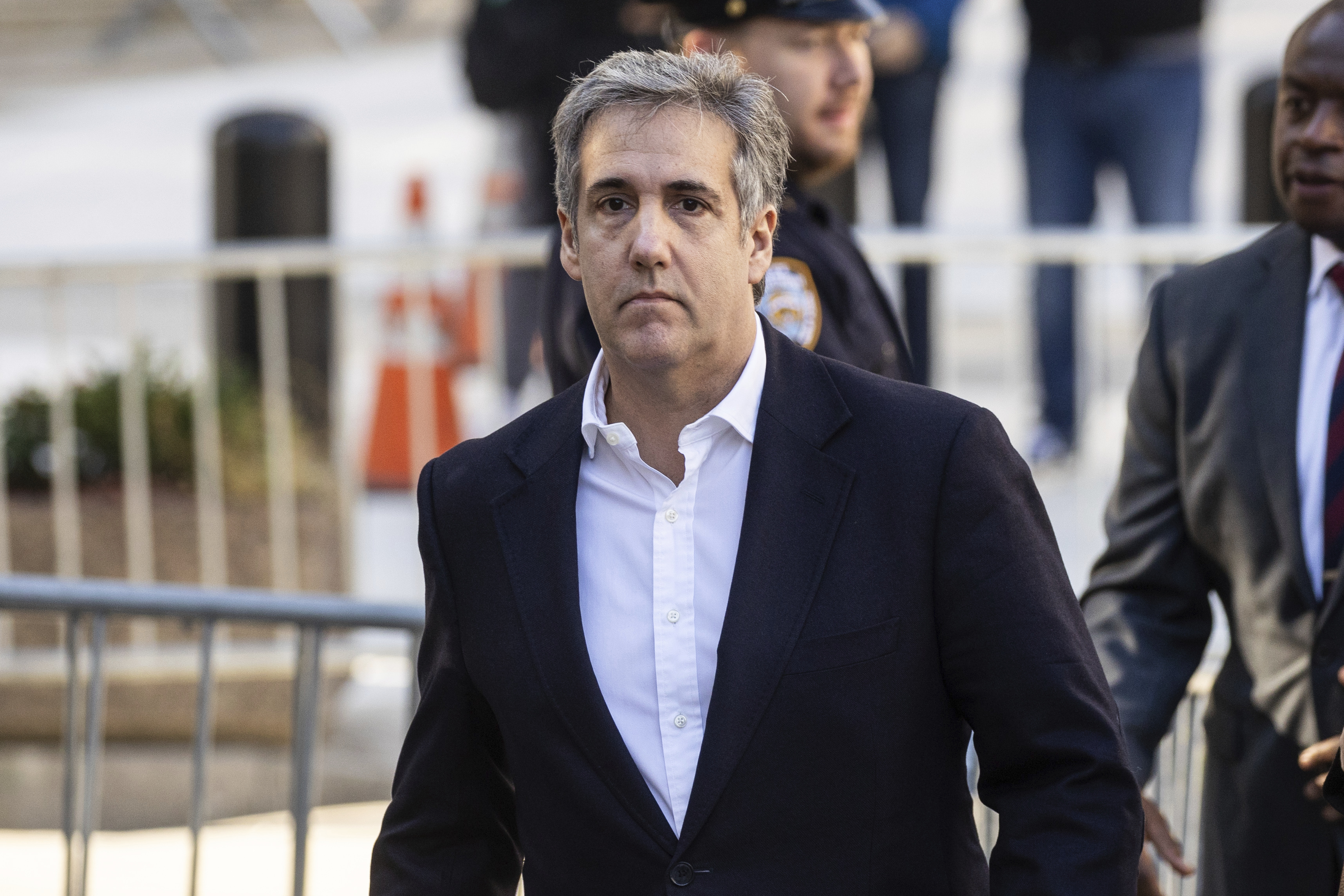 Michael Cohen arrives at the New York Supreme Court for former President Donald Trump's civil business fraud trial last October. Photo / AP