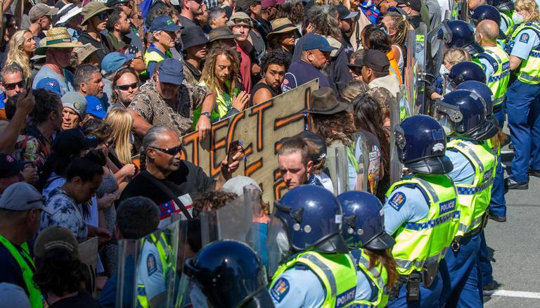 Police expect the hīkoi to protest the Treaty Principles Bill to be peaceful, but are preparing to avoid mistakes made during the occupation of Parliament in 2022. Photo / Mark Mitchell