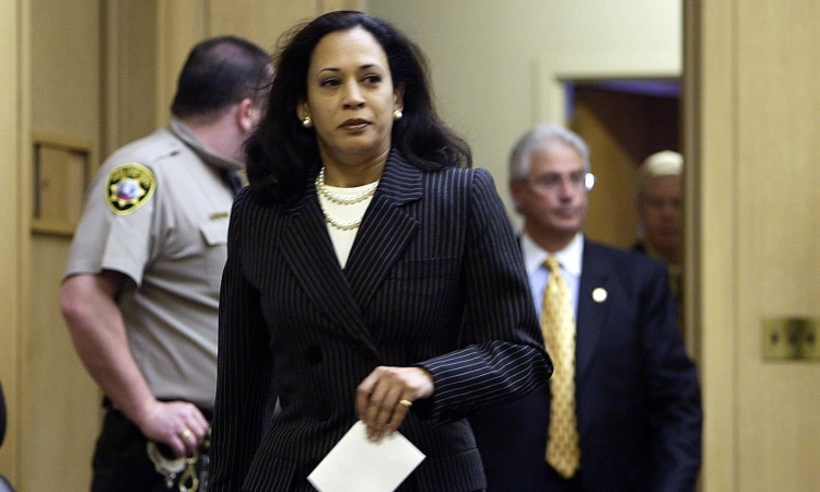 Then-San Francisco district attorney Kamala Harris in court on April 29, 2004. Photo / Getty Images
