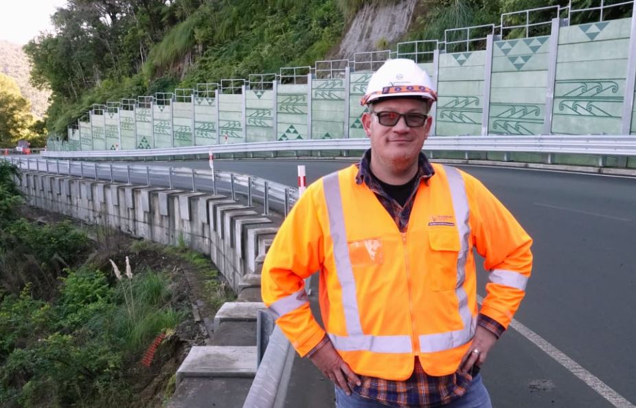 NZ Transport Agency Waka Kotahi senior project manager Hendrik Postma says State Highway 1 through Mangamuka Gorge will be open in time for Christmas – as long as there are no more big storms. Photo / RNZ, Peter de Graaf