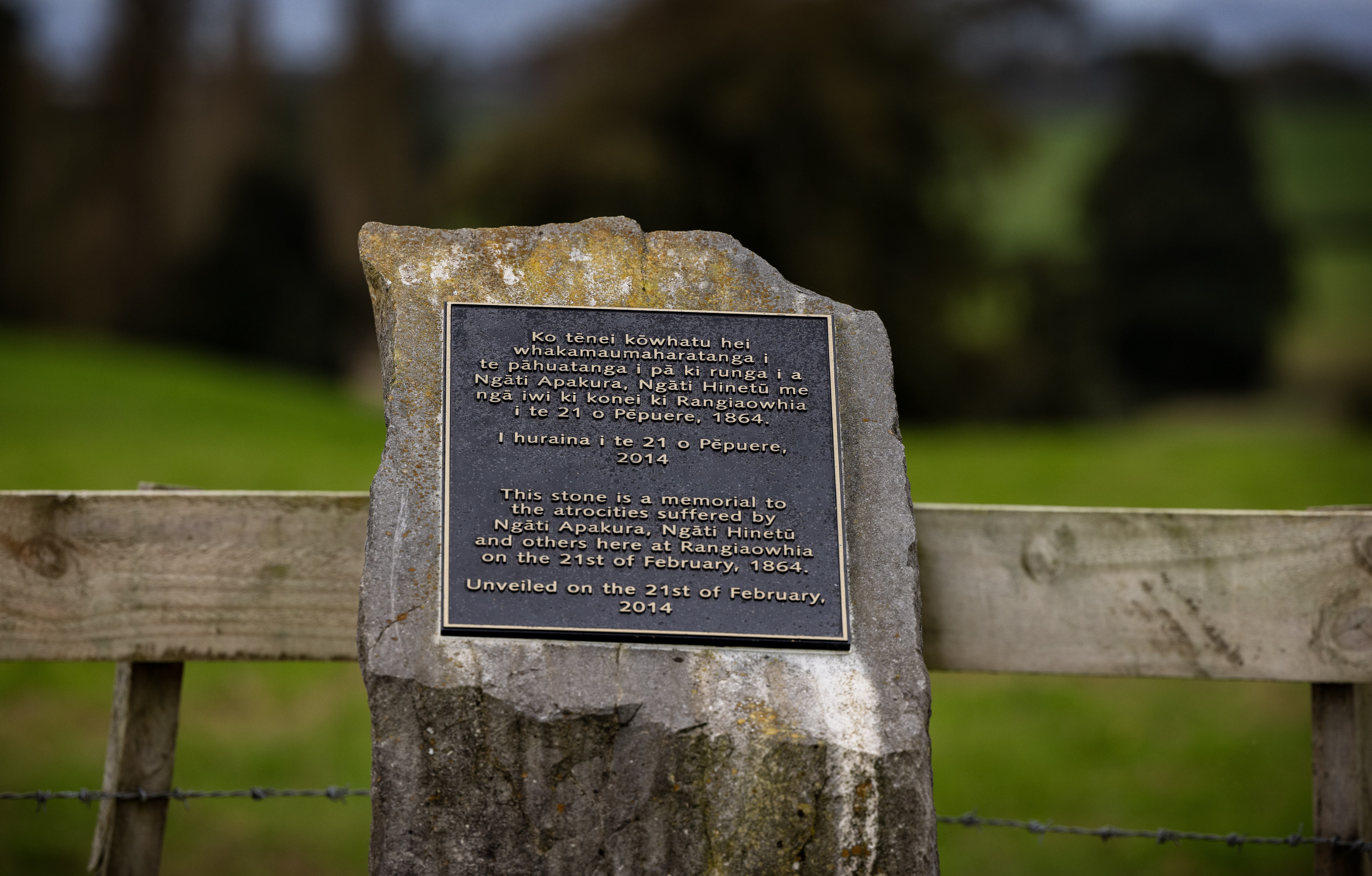 A plaque marks the attack on the undefended village of Rangiaowhia, near Te Awamutu. Photo / Mike Scott