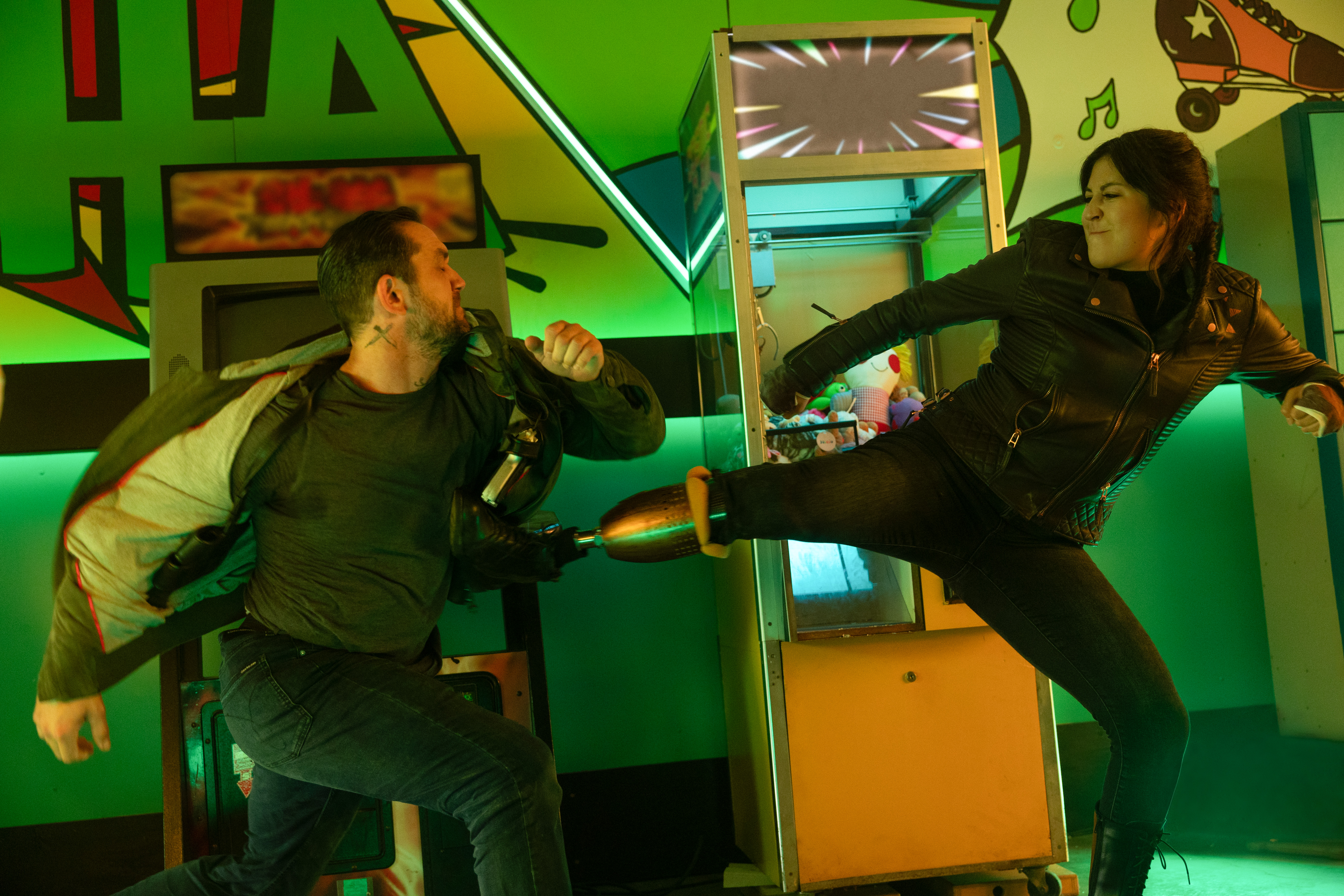 Alaqua Cox (right) as Maya Lopez in Marvel Studios' Echo, releasing on Hulu and Disney+. Photo / Marvel Studios 2023