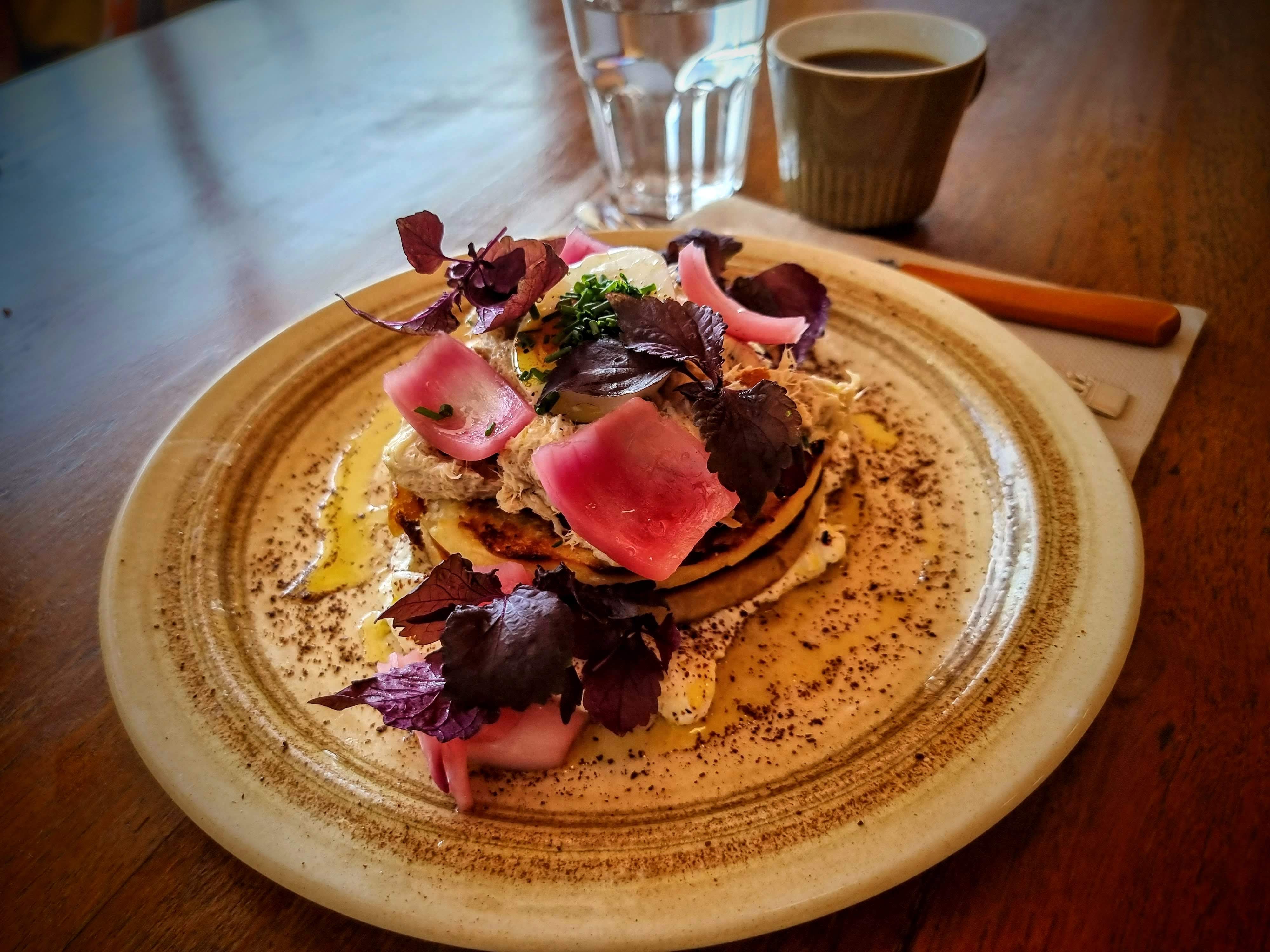 Burnt Butter Diner's crumpet. Photo / Alexia Santamaria