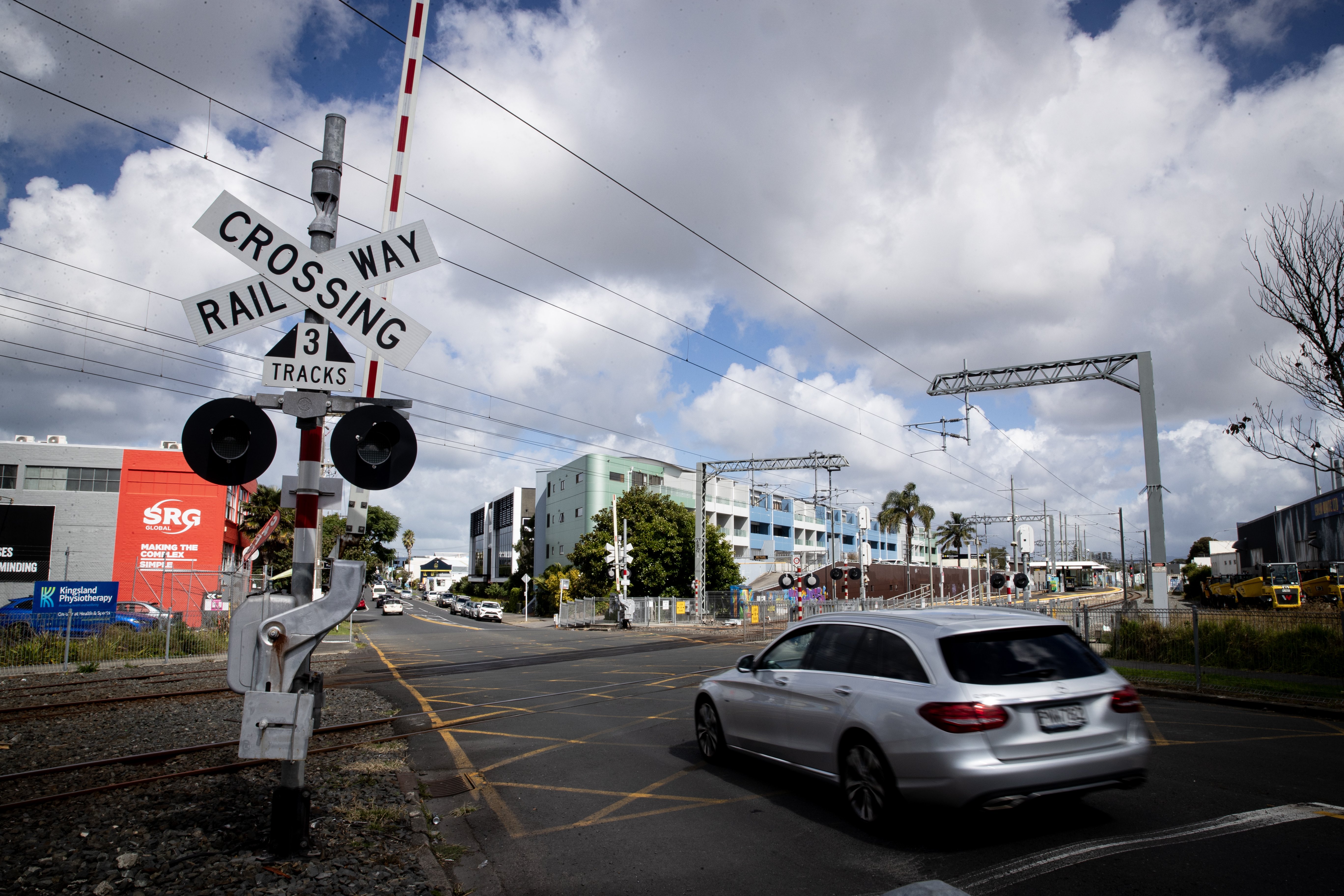 This level crossing at Morningside is on the dangerous list, but it's not included in the crossings that have been funded for upgrades.  Photo / Dean Purcell