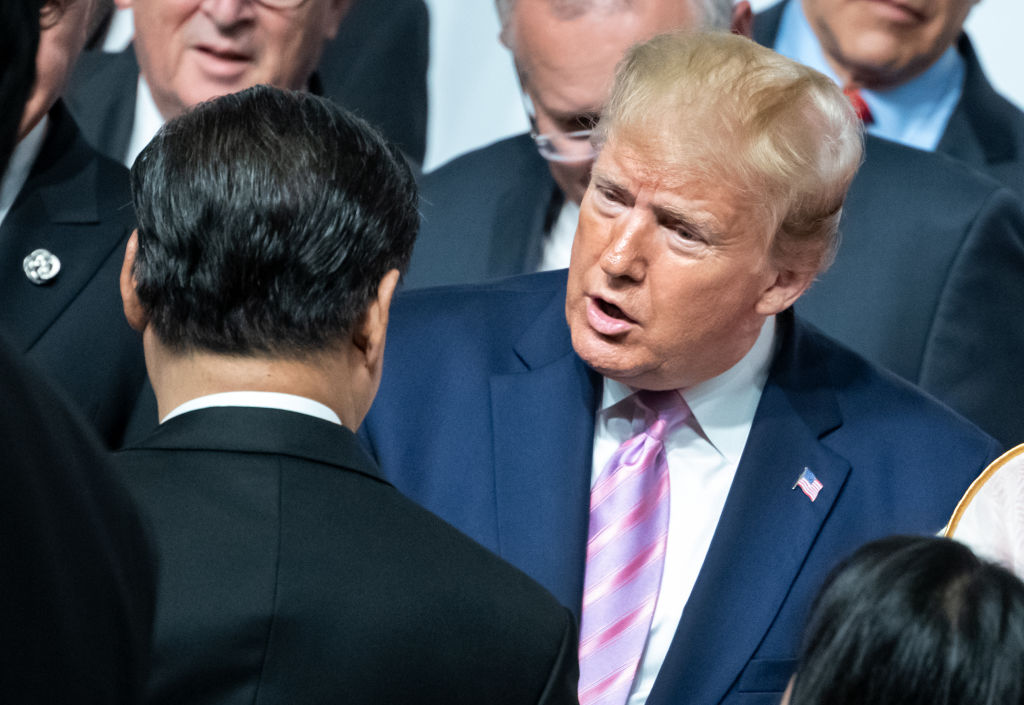 Chinese President Xi Jinping and President Donald Trump chat at the beginning of the G20 summit back in 2019. Photo / Getty Images