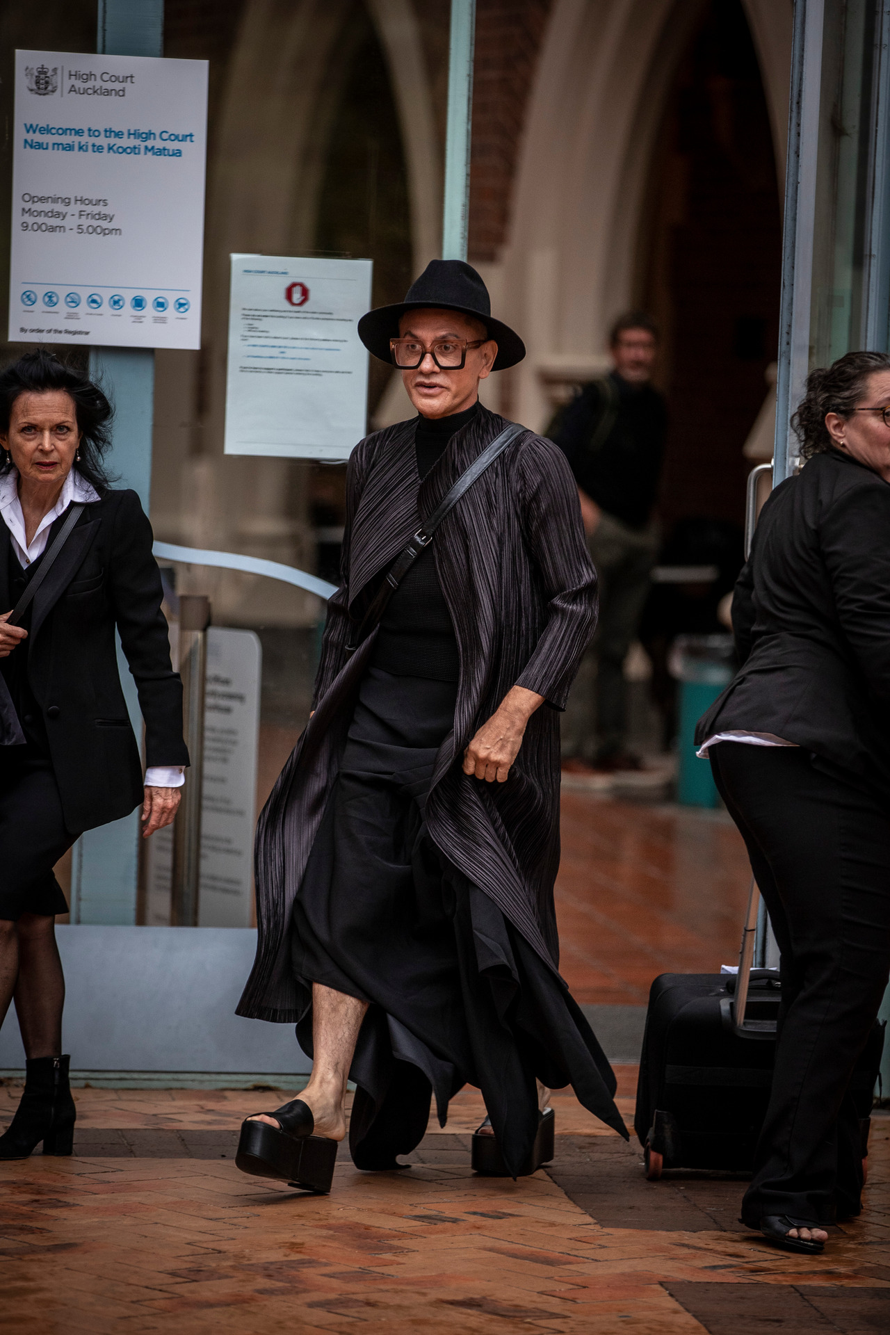 Mika X leaves High Court at Auckland after his sentencing to home detention in 2021. Photo / Michael Craig