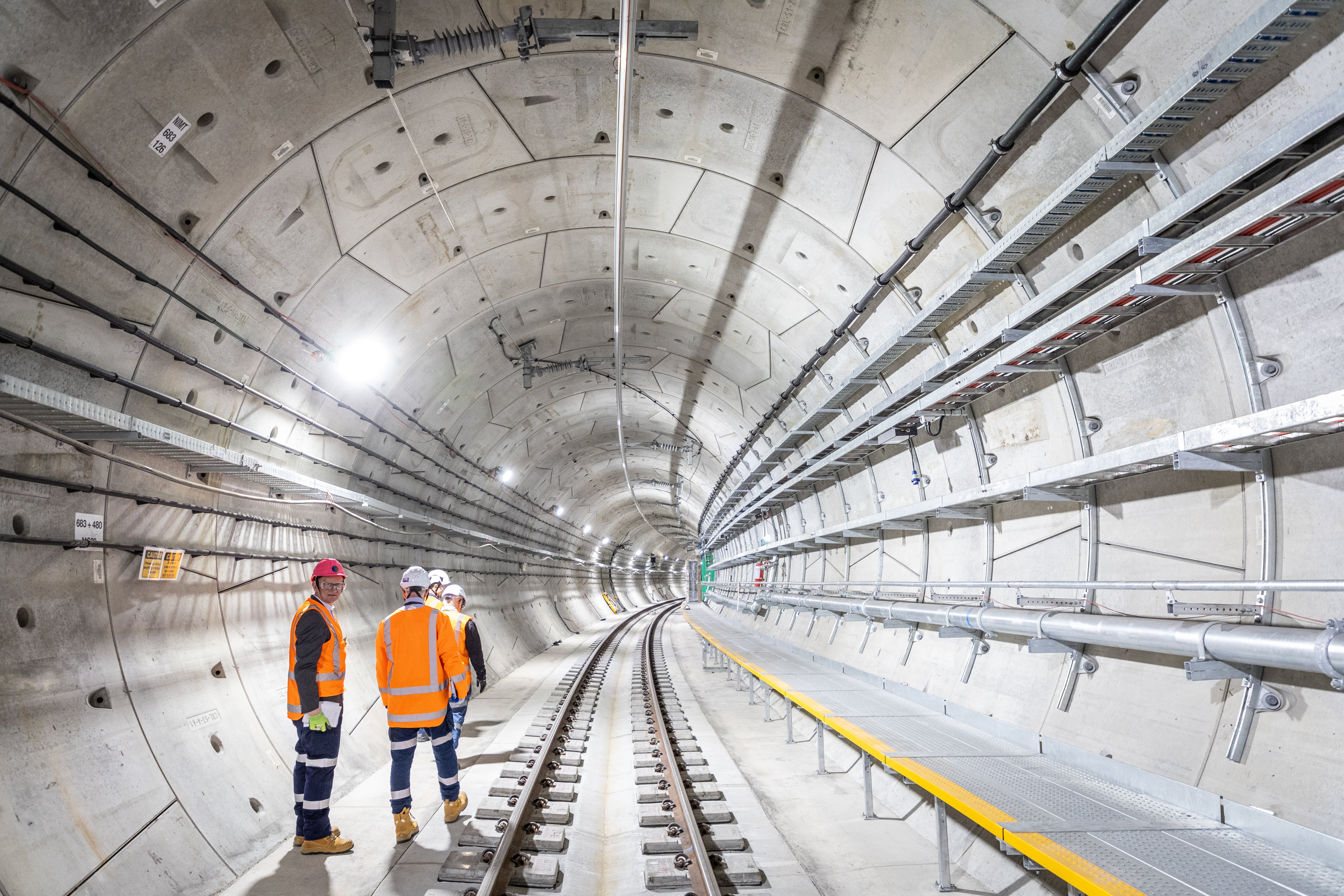 The Cit Rail Link has twin tunnels and two new underground stations set to open to passengers in 2026. Photo / Michael Craig