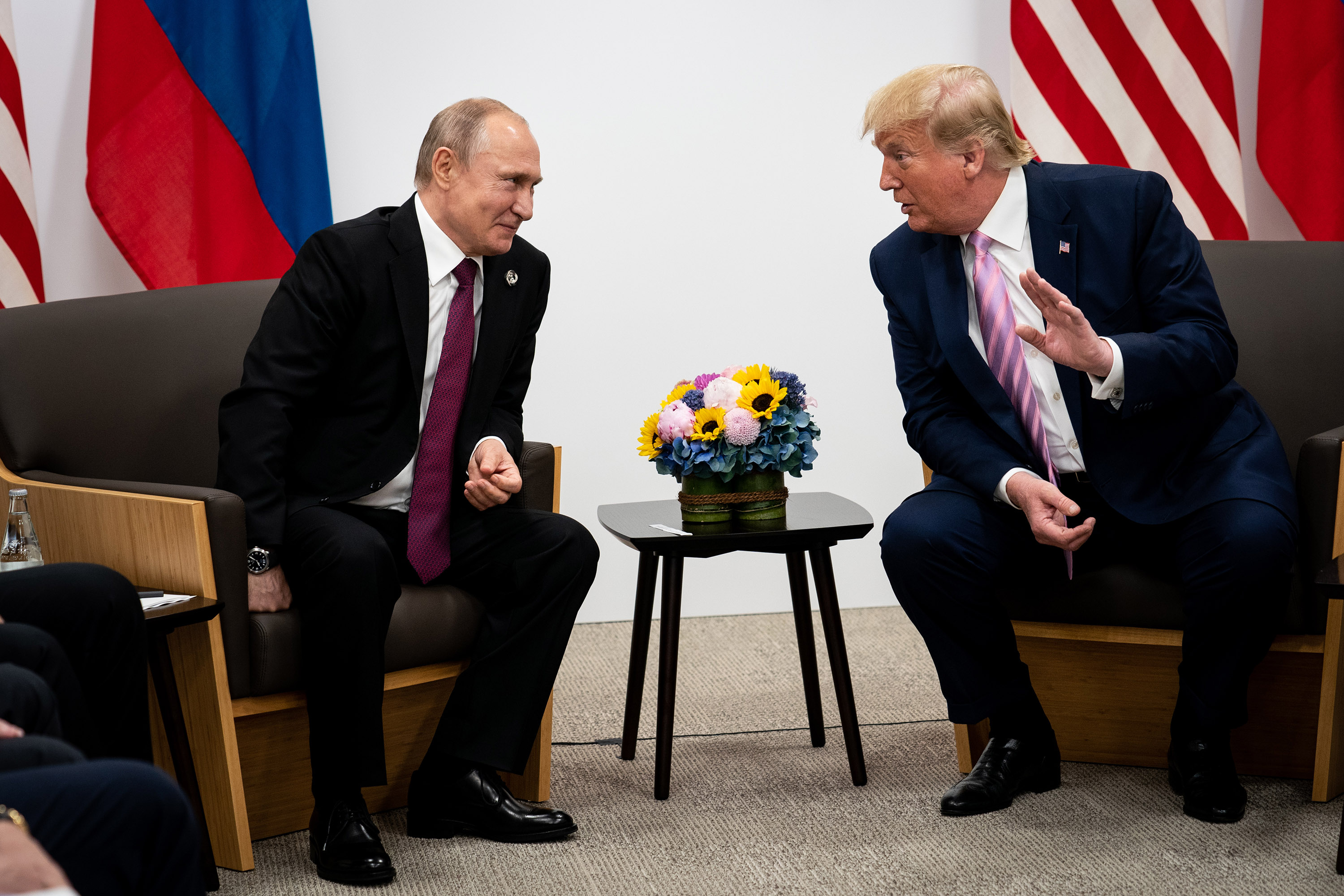 President Vladimir Putin of Russia and President Donald J. Trump during a bilateral meeting in 2019. Photo / Erin Schaff, The New York Times
