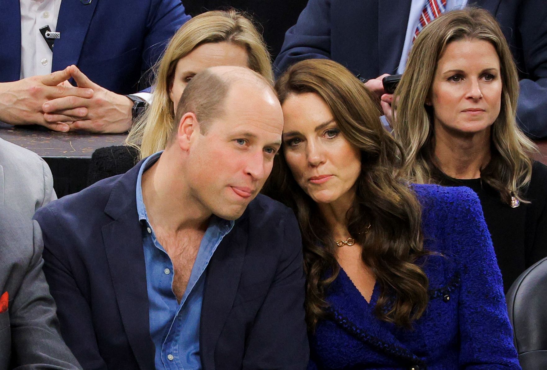 Britain's Prince William is at the hospital with Kate, Princess of Wales as she recovers from abdominal surgery. Photo / AP