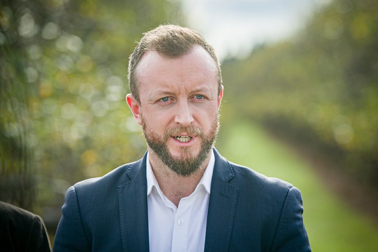 Kieran McAnulty, pictured during a visit to Hawke's Bay last year when he was Lead Recovery Minister for the region. Photo / Warren Buckland