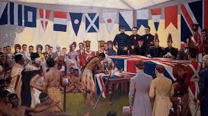 Signing of the Treaty of Waitangi in 1840.