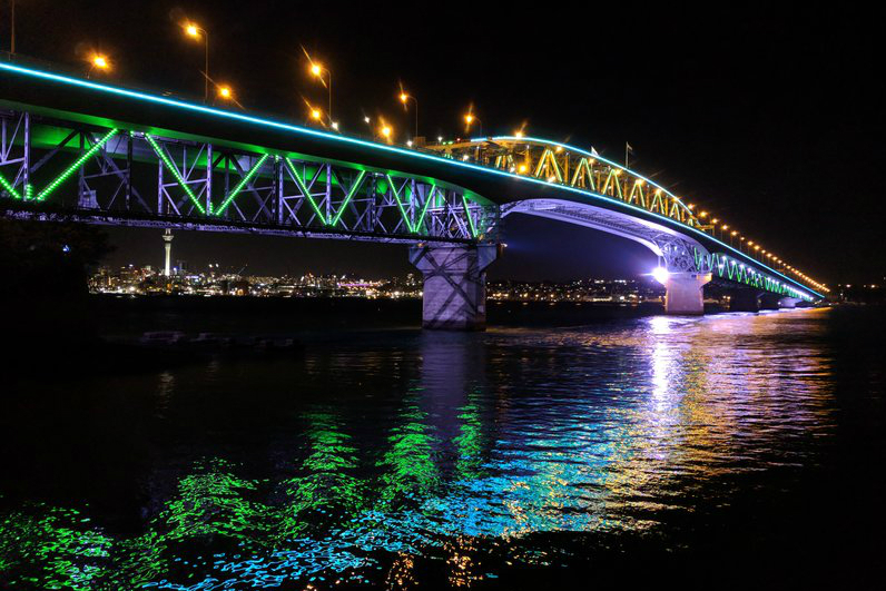 Auckland's Harbour Bridge will be lit up for Matariki Festival 2024. Photo / Malay Nayak