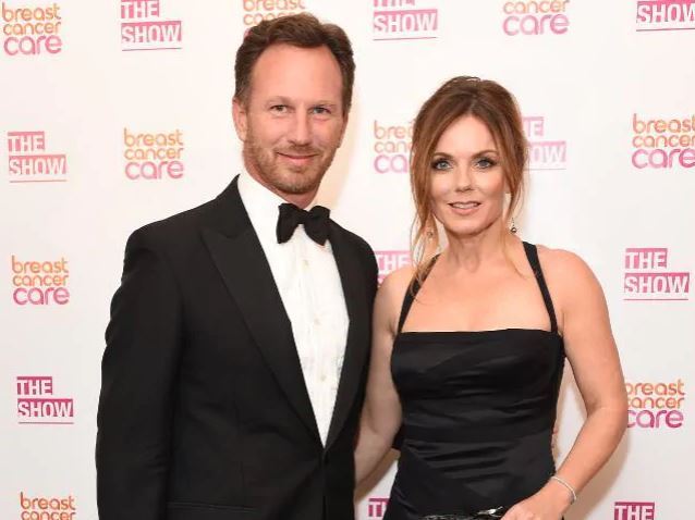 Geri Halliwell with husband Christian Horner. Photo / Getty Images