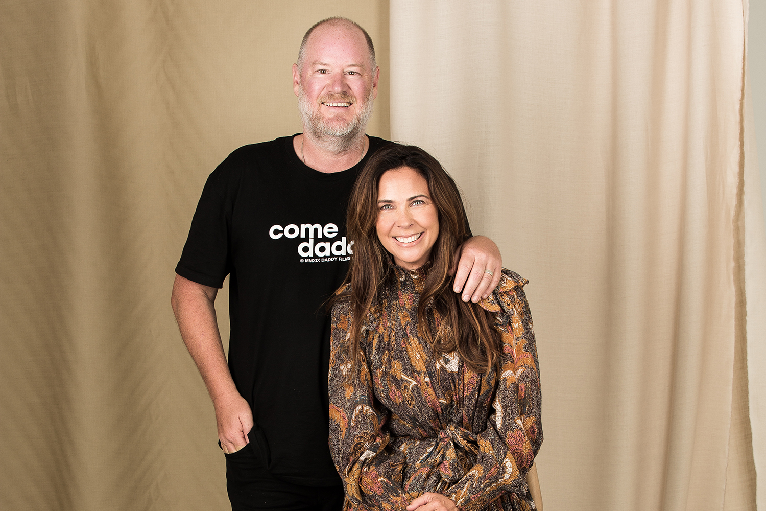 (From left) Ant Timpson (film director) and Rebecca Wadey (former communications manager). Photo / Babiche Martens