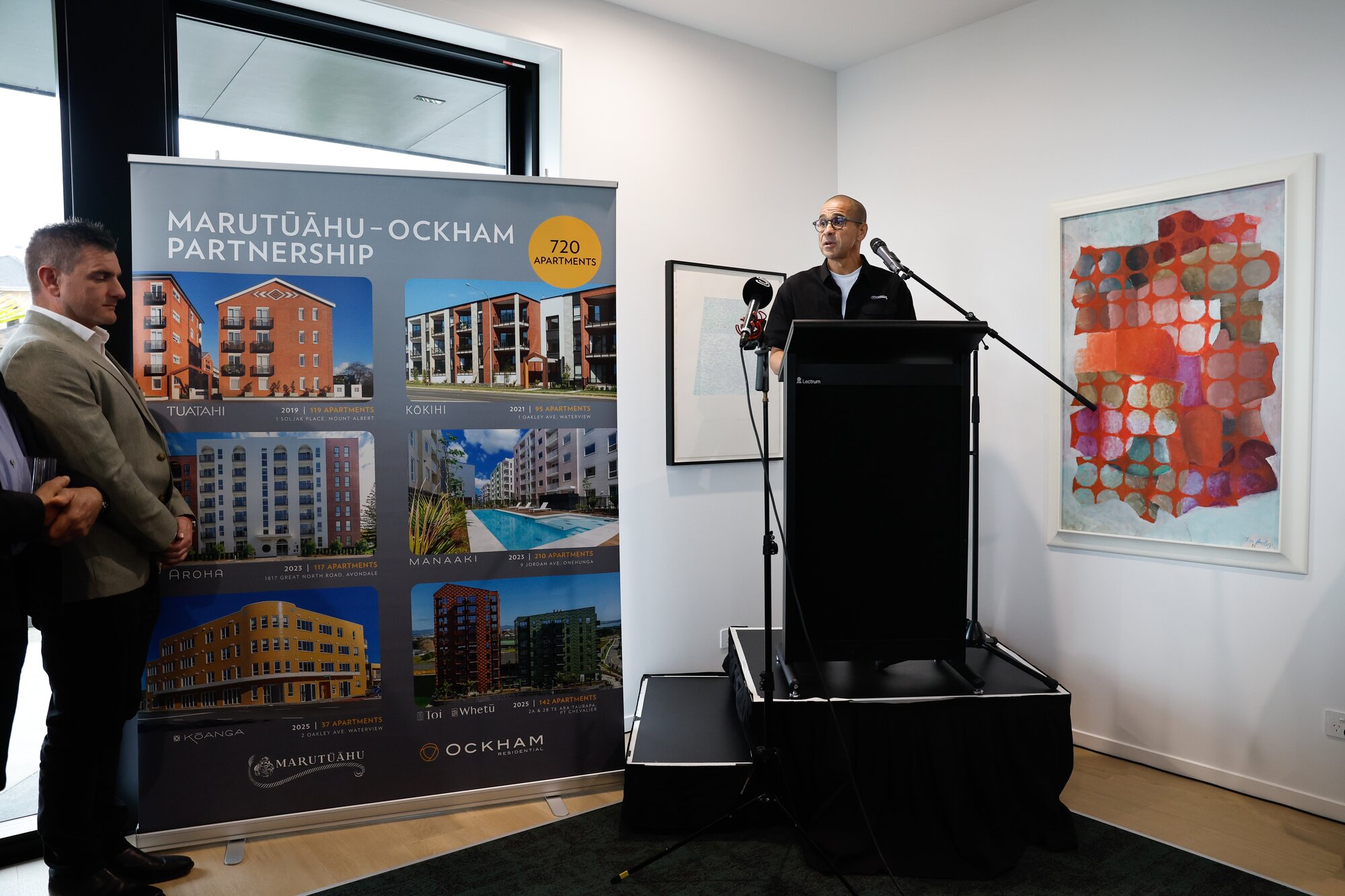 Marutūāhu chair Paul Majurey at the opening of the new Ockham-Marutūāhu building Toi, in Pt Chevalier. Photo / Sylvie Whinray 